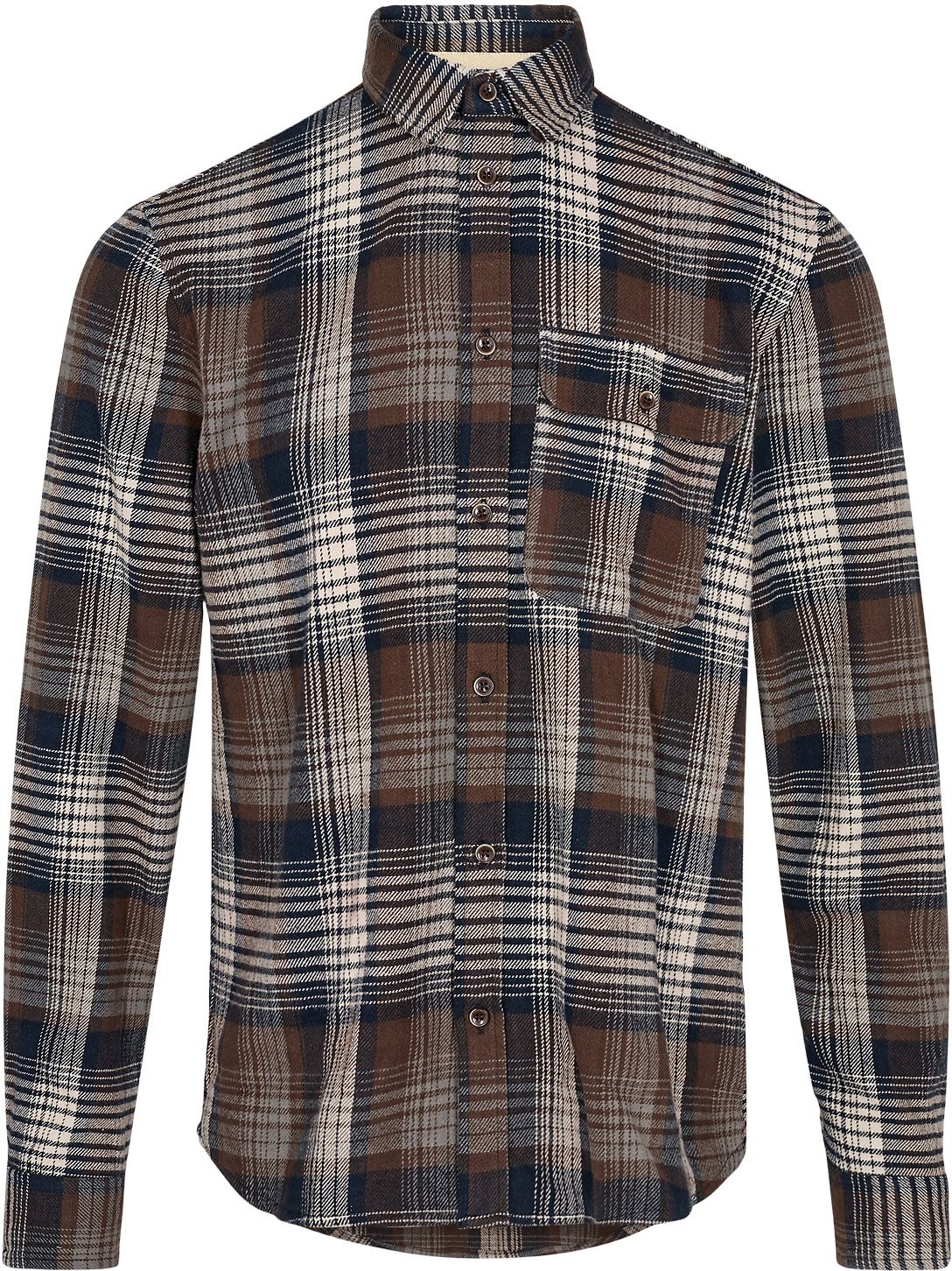 Anerkjendt Shirt Leif Checks Brown Navy 901238-3059 order online | Suitable