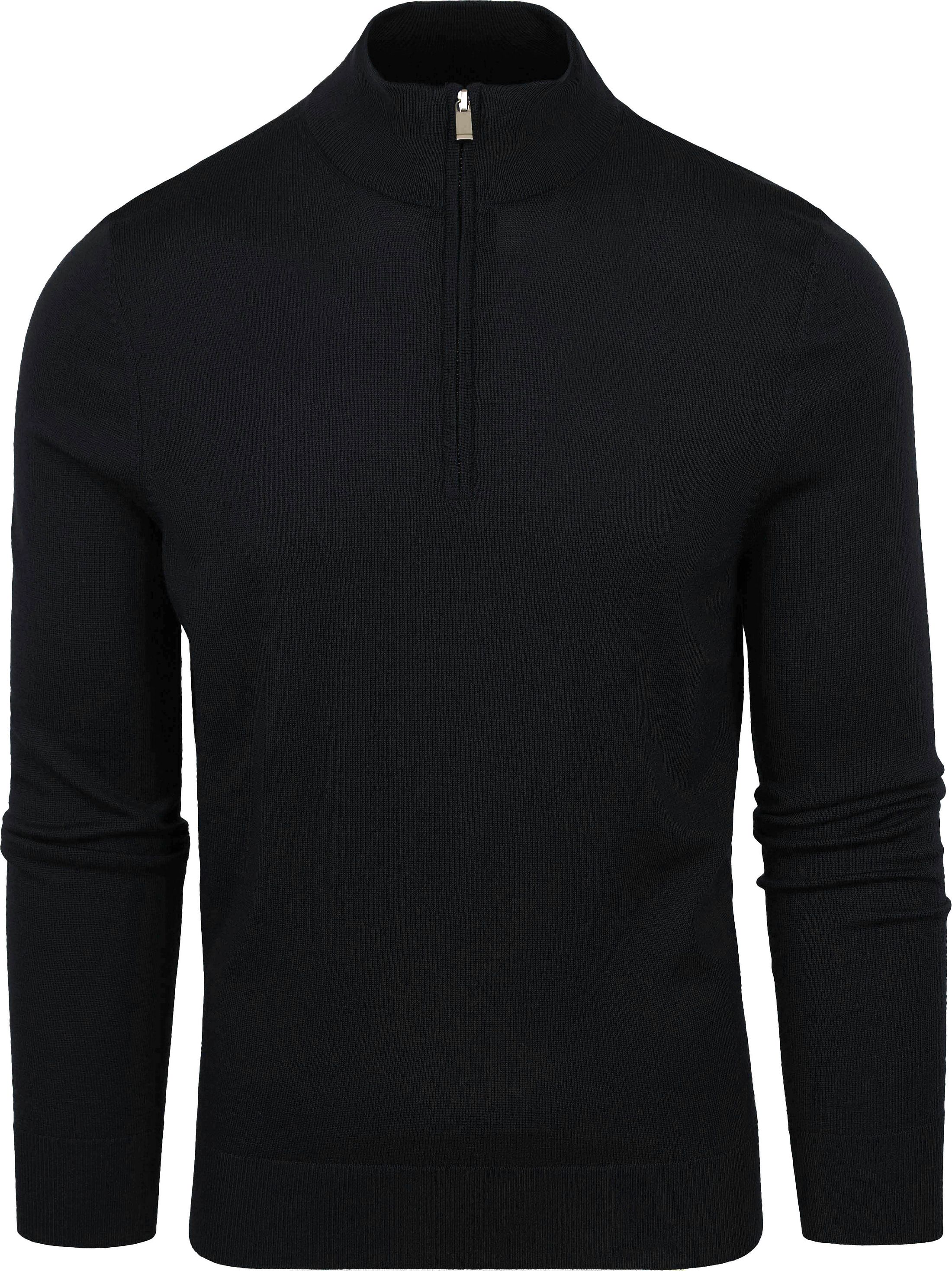 Suitable Merino Half Zip Trui Zwart MRI-HZ-23 kl 51018 Black kopen | Suitable