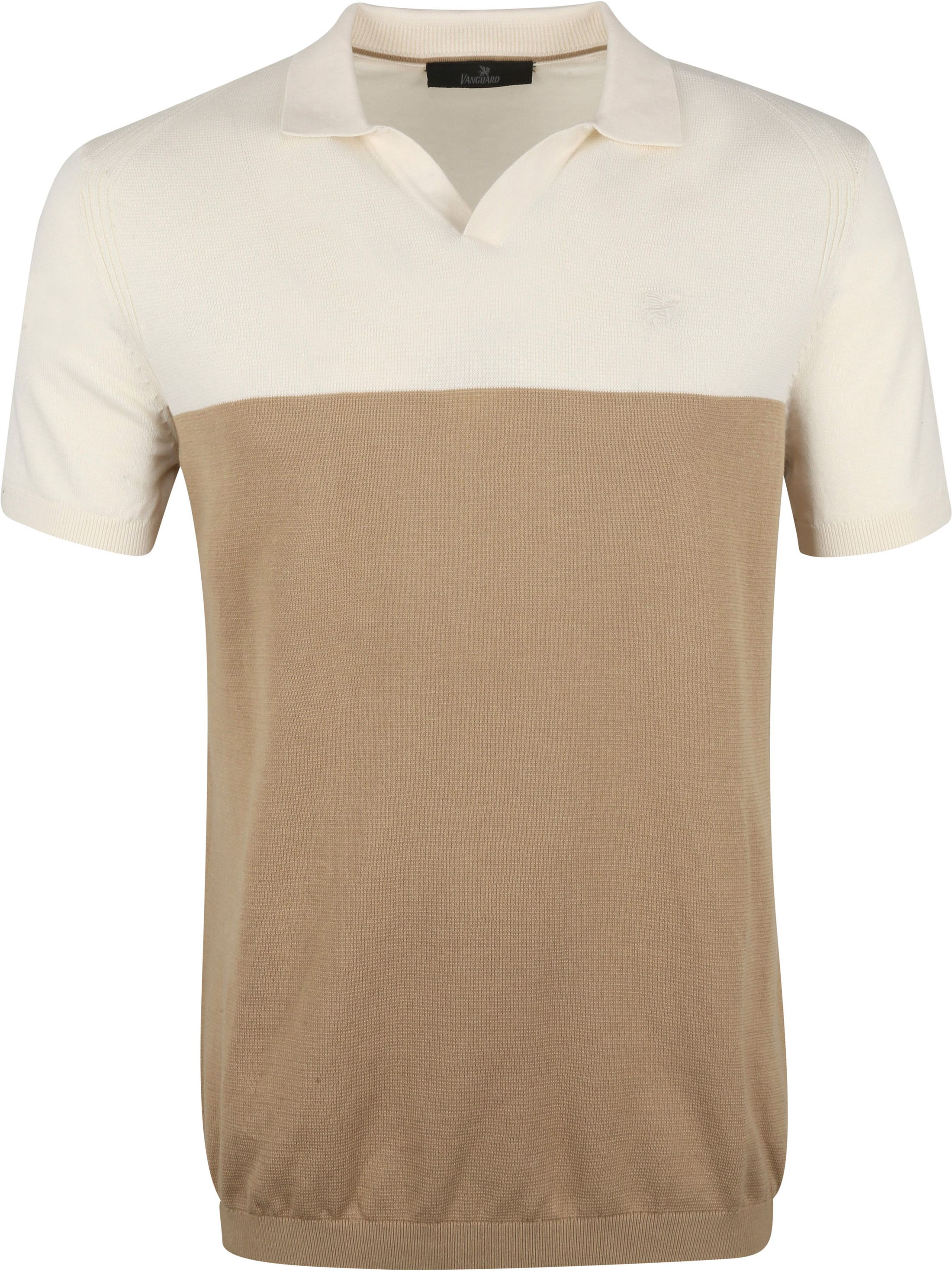 Vanguard Polo Shirt Knitted Beige Off-White Ecru size L