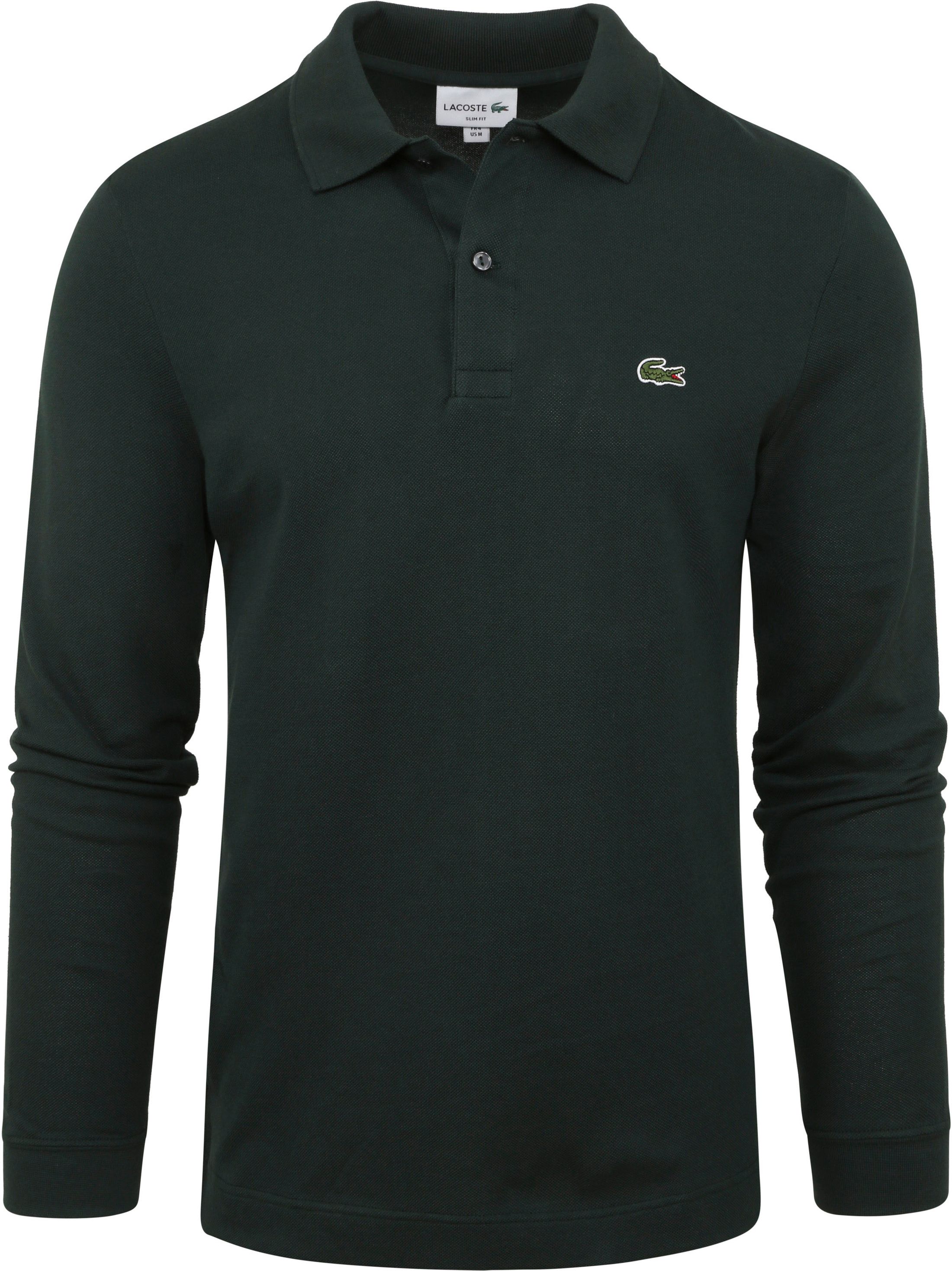 Lacoste Long-sleeved Polo Shirt Dark Dark Green Green size L