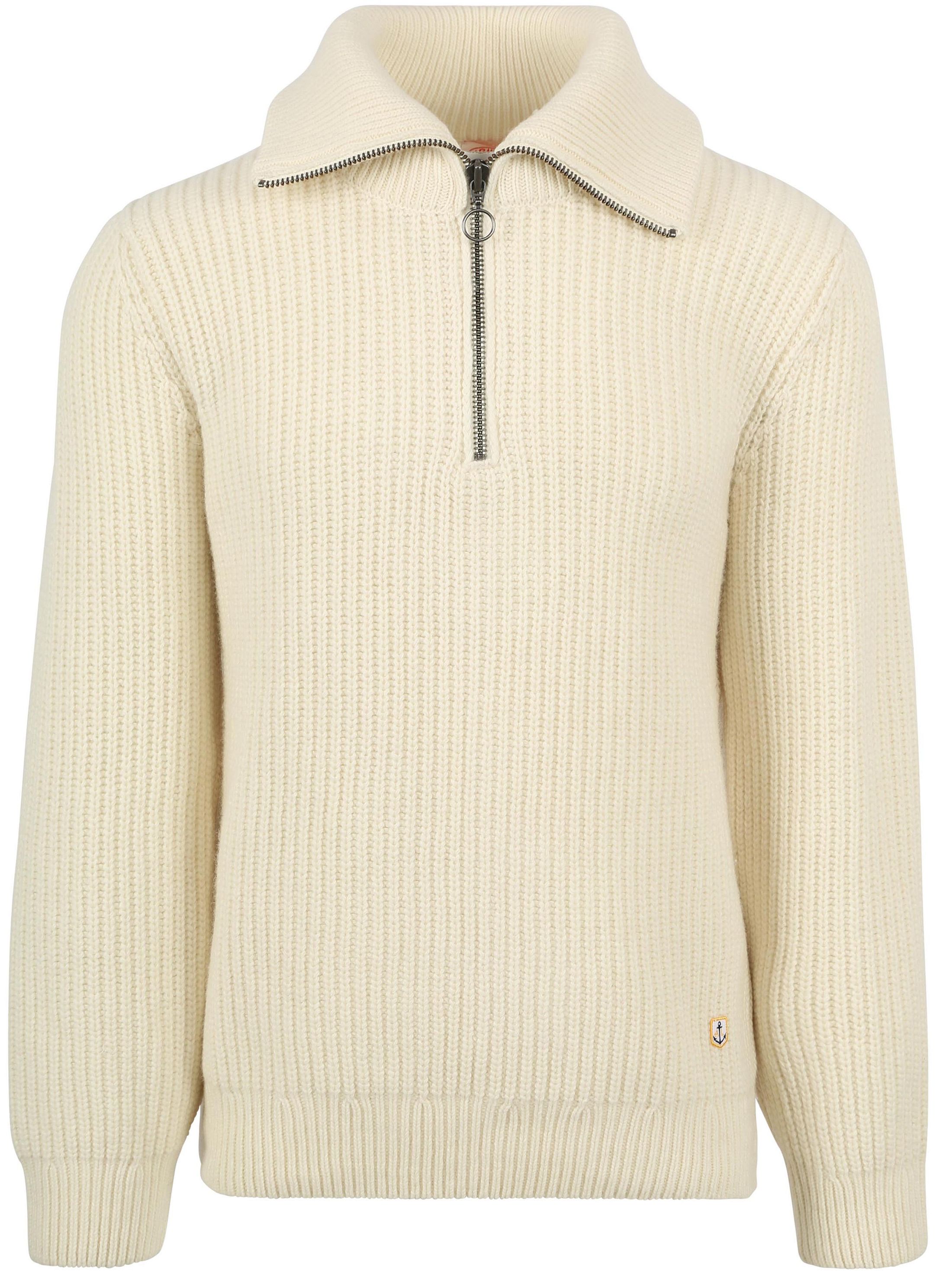 Armor-Lux Camionneur Half Zip Sweater Wool Ecru 79502-502 order online | Suitable