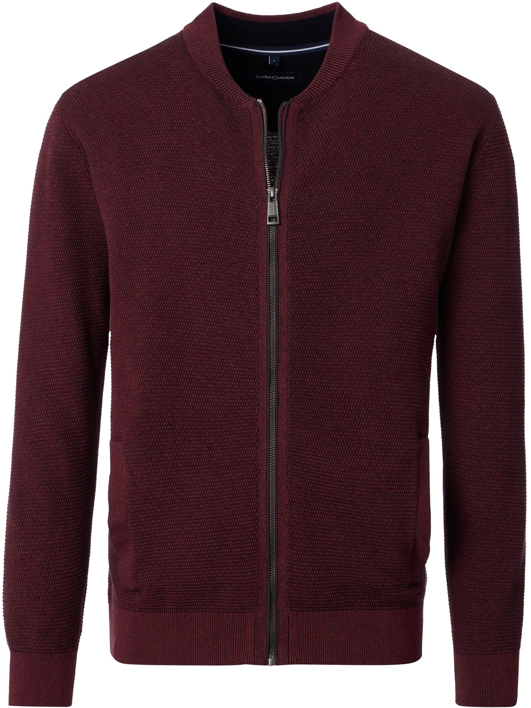 Casa Moda Pullover Zip Structure Burgundy 454479100-485 order online | Suitable