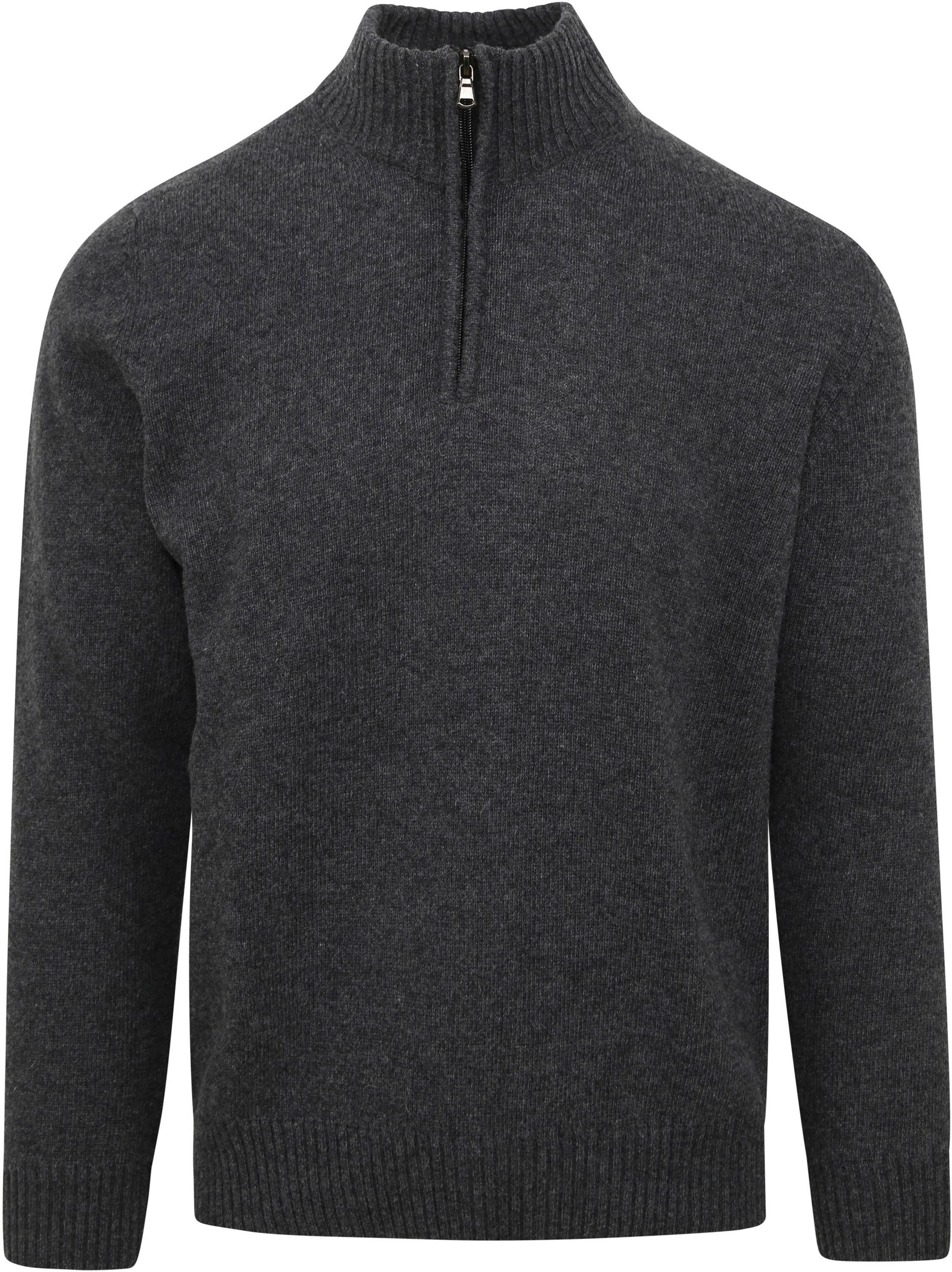 Suitable Half Zip Pullover Wool Blend Anthracite S386 Serafino Antra order online | Suitable