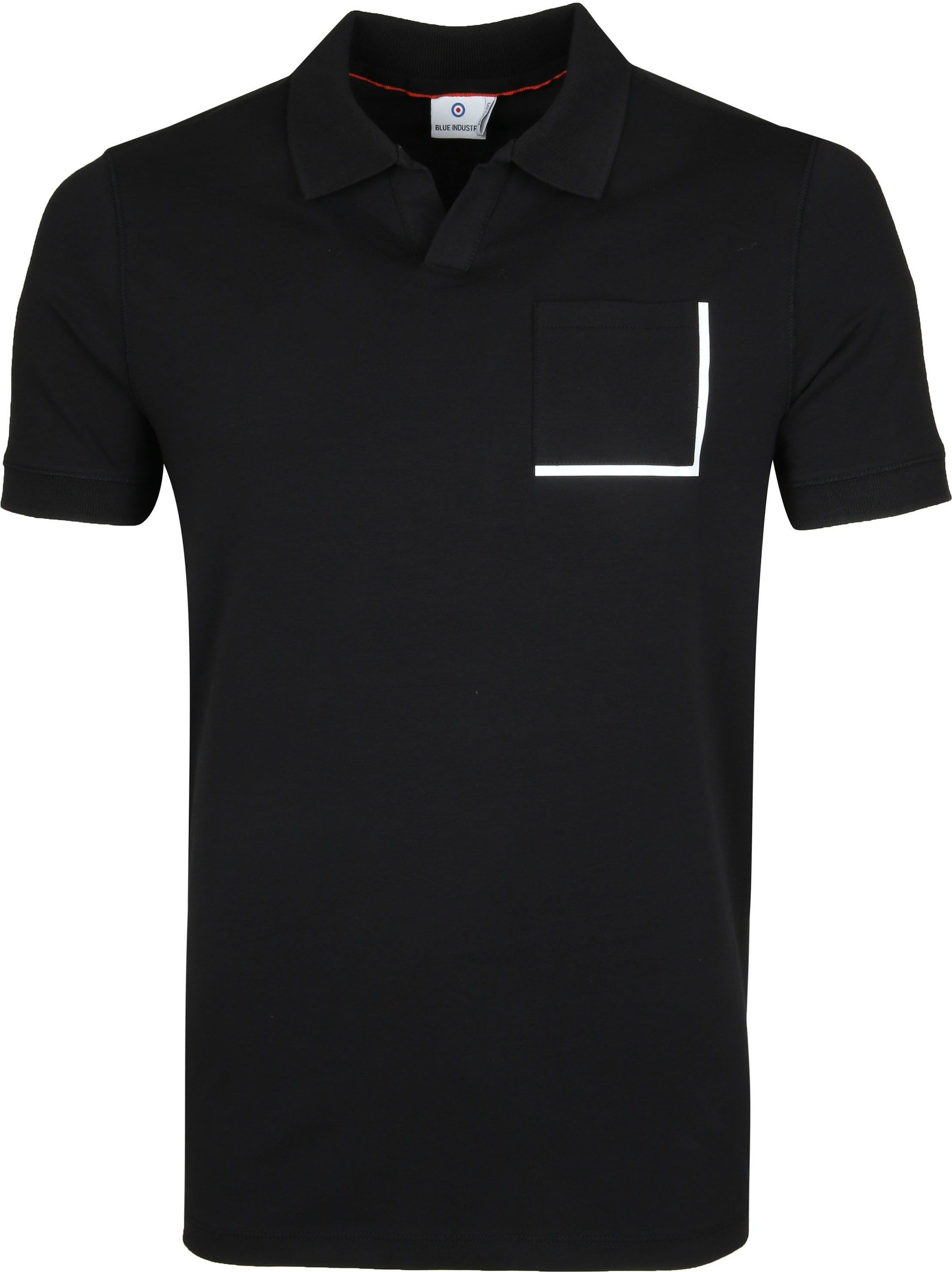 Blue Industry Polo Shirt Zwart Black size M