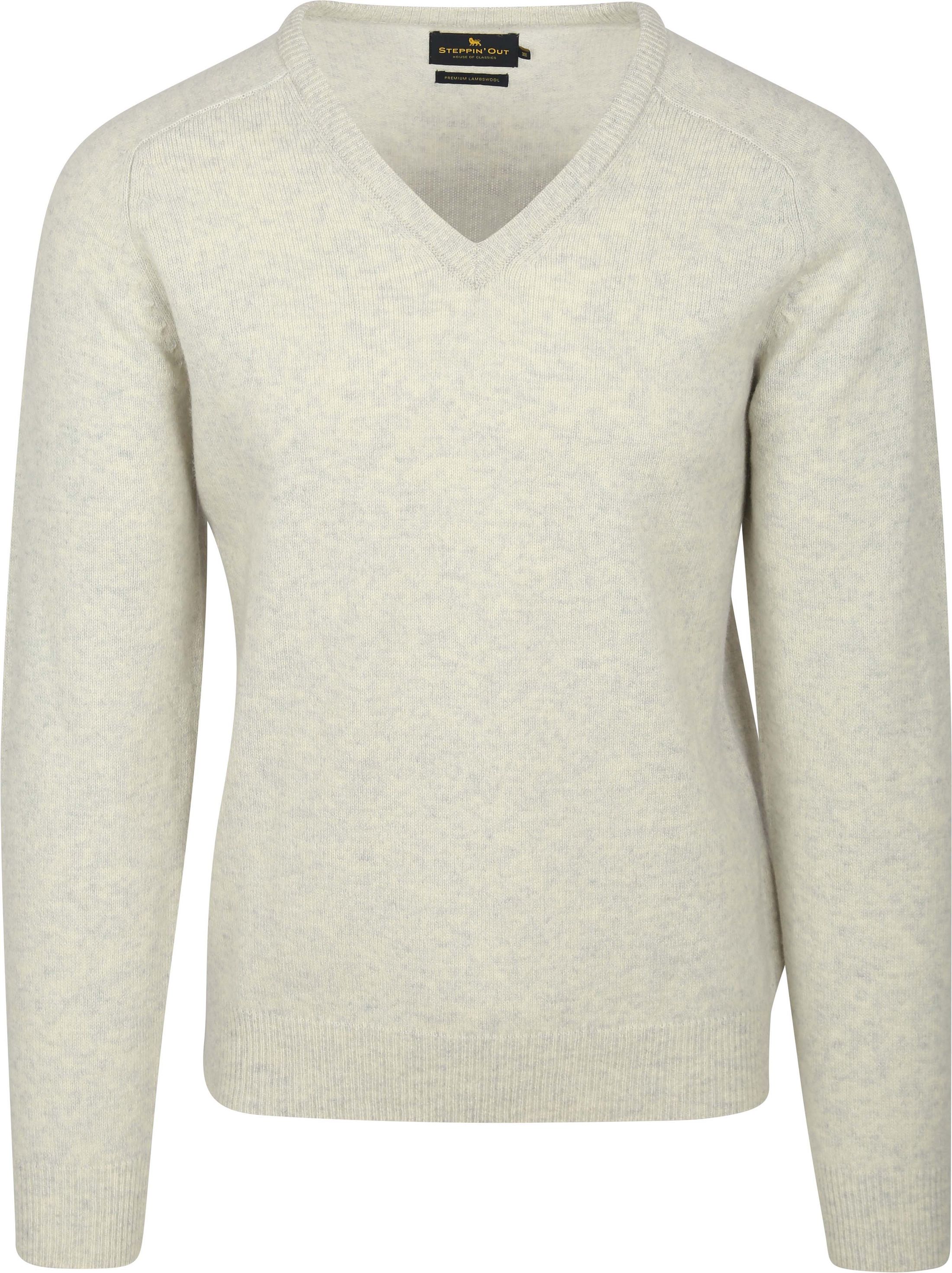 Steppin' Out Pullover V-Neck Lambswool Greige SM1201.0004-1101 order online | Suitable