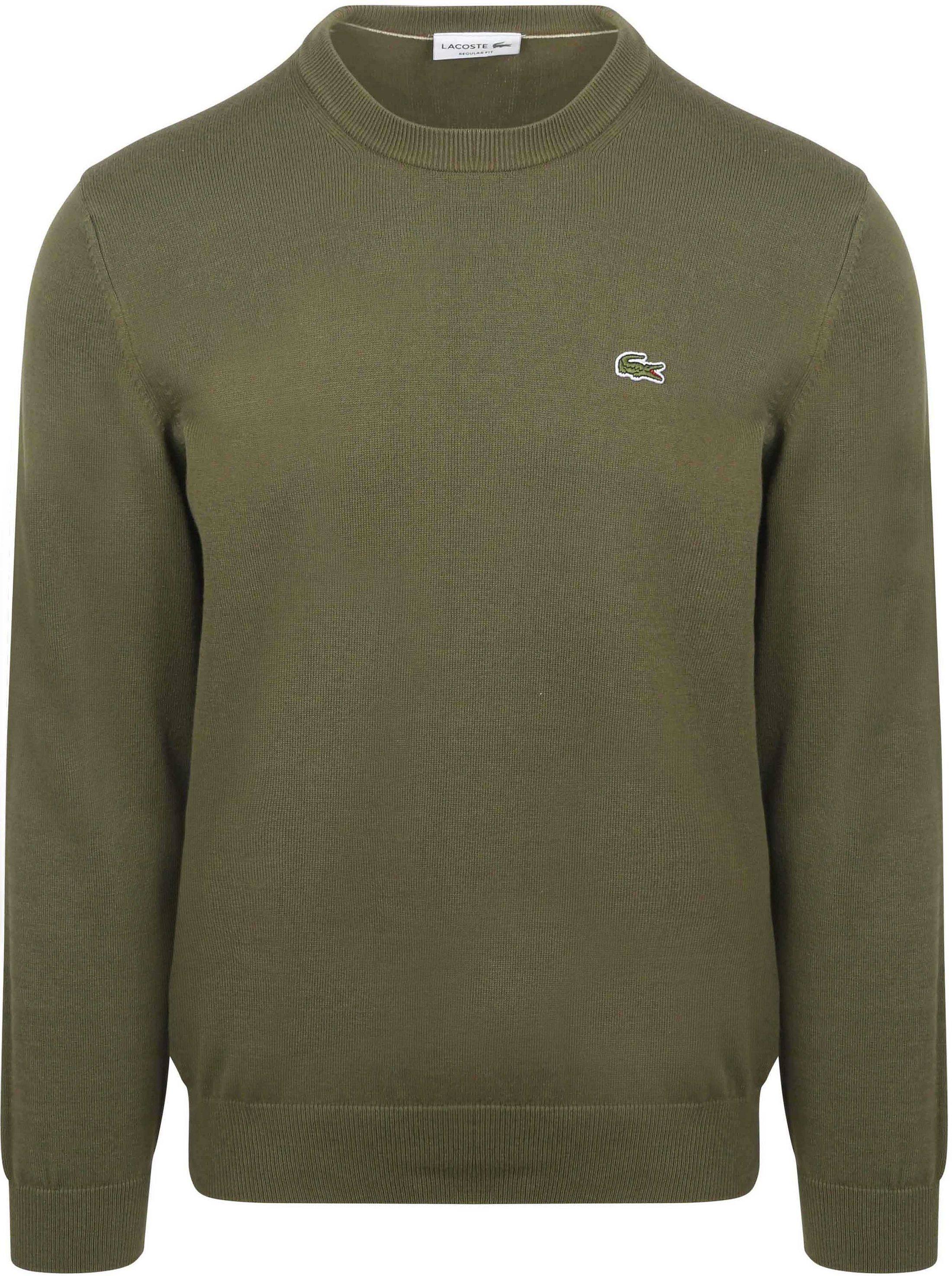 Lacoste Sweater Crewneck Olive AH0128-E9F order online | Suitable