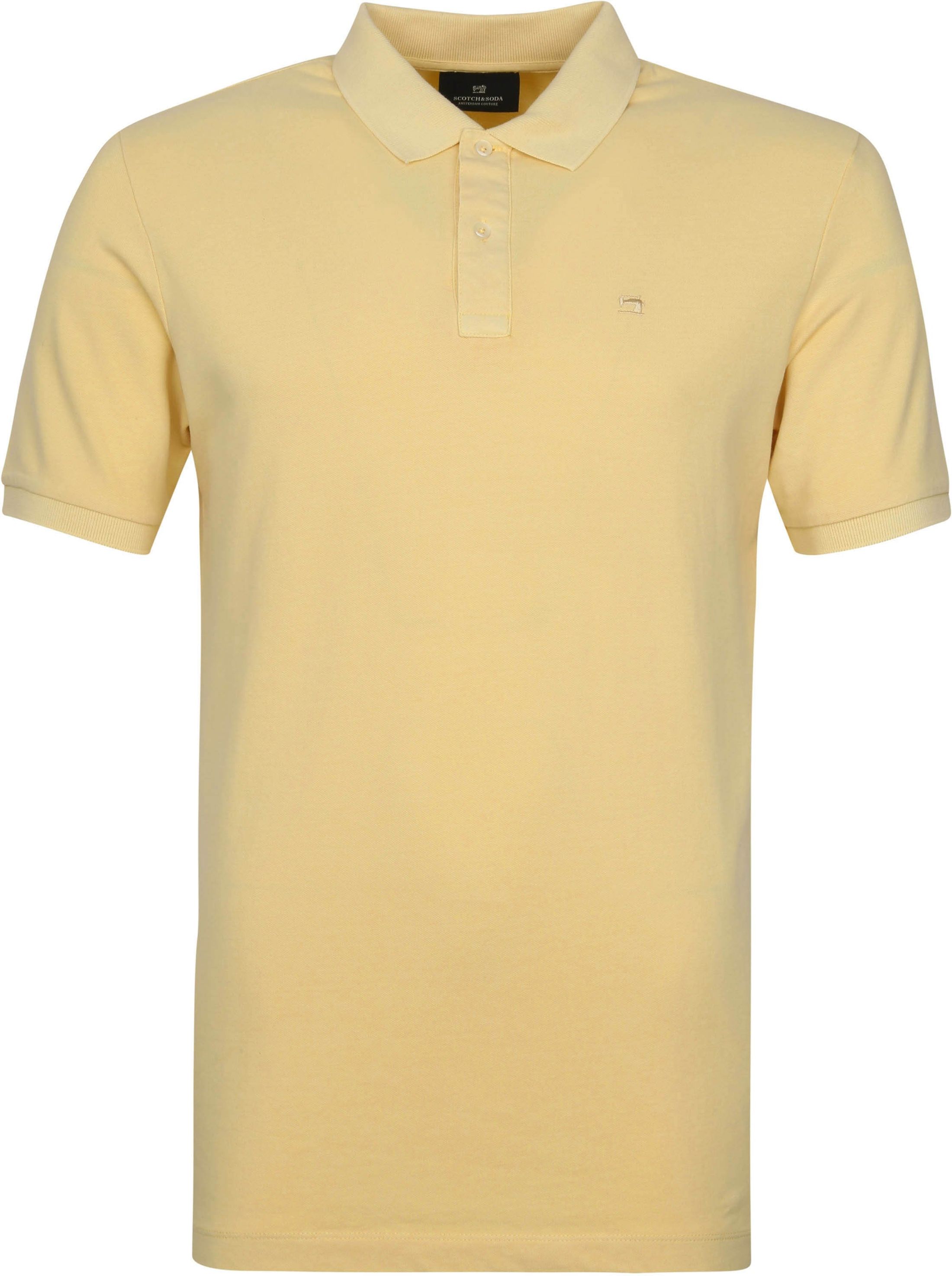 Scotch and Soda Polo Shirt Garment Dye Yellow size L