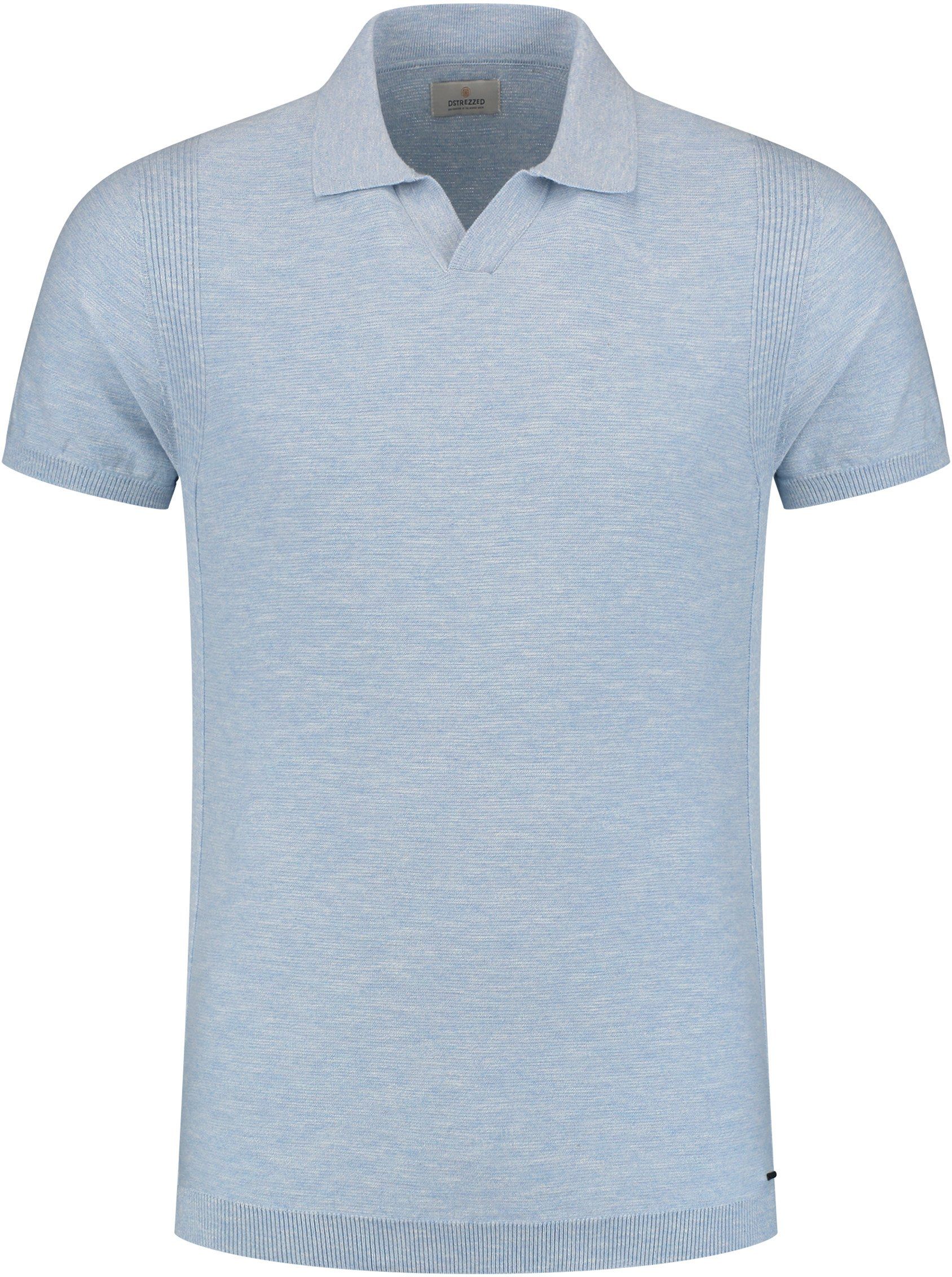 Dstrezzed Polo Shirt Melange Light Blue size L