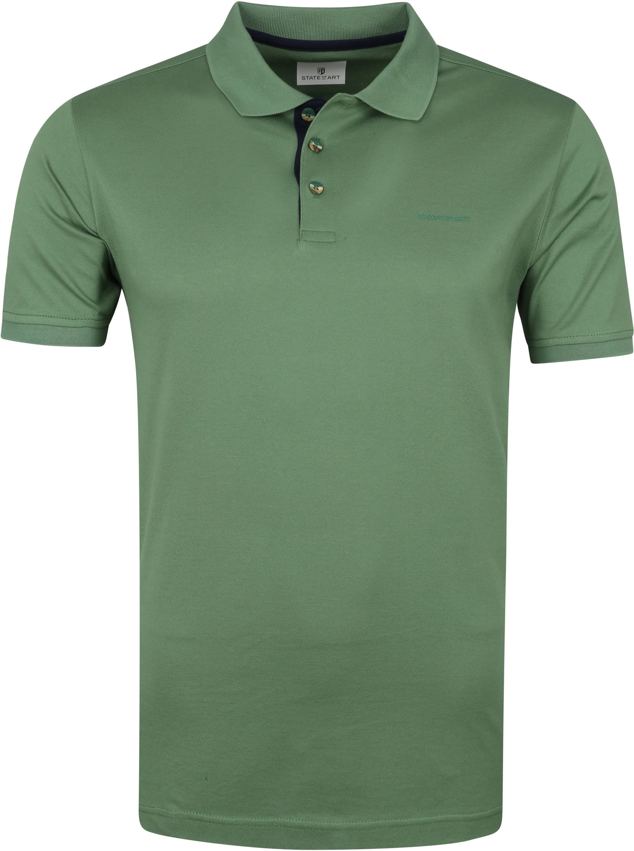 State Of Art Mercerized Pique Polo Shirt Green size 3XL