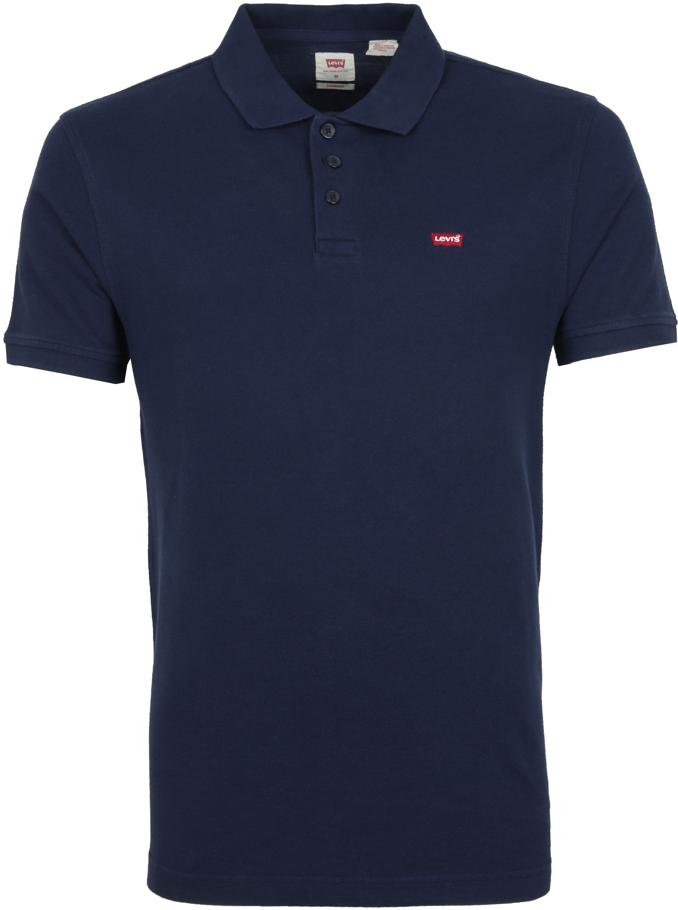 Levis - Levi's pique polo shirt blue dark blue size s