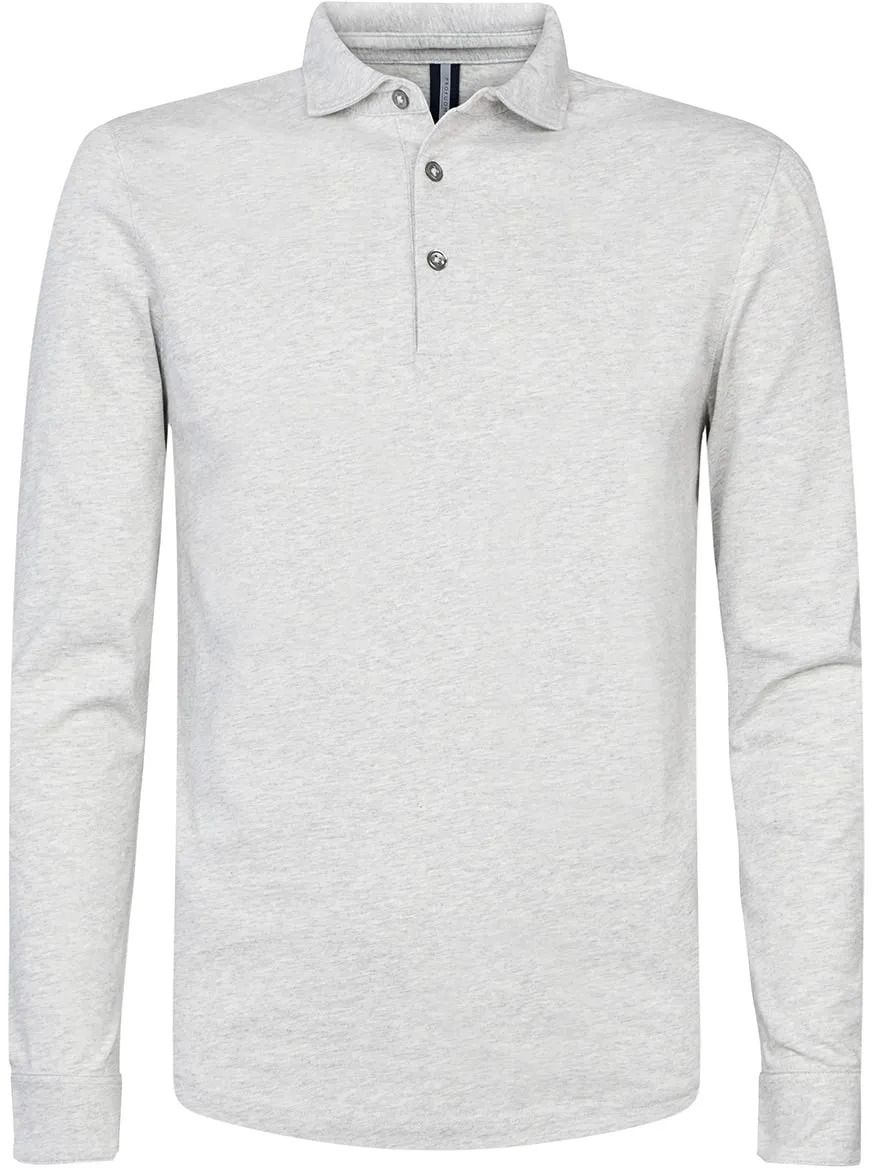 Profuomo Longsleeve Polo Gray Melange PP2J00001A order online | Suitable