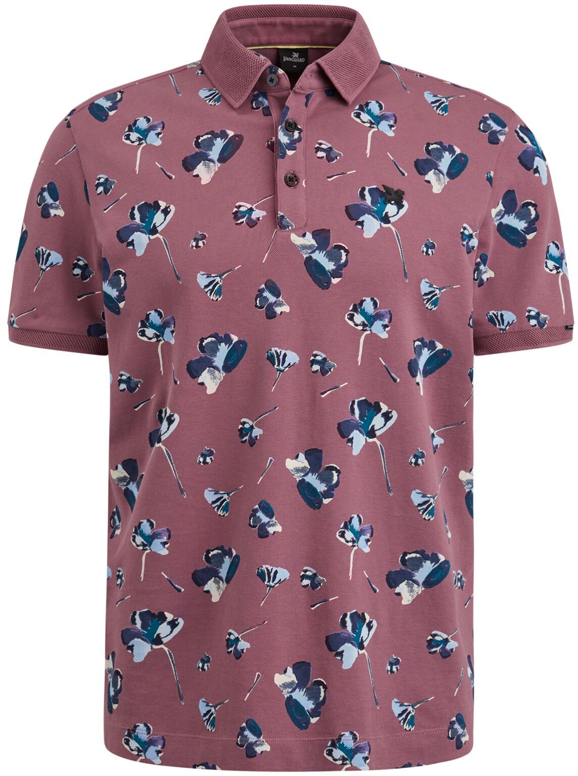 Vanguard Polo Shirt Piqué Flowers Dark Pink VPSS2305874-4084 order online | Suitable