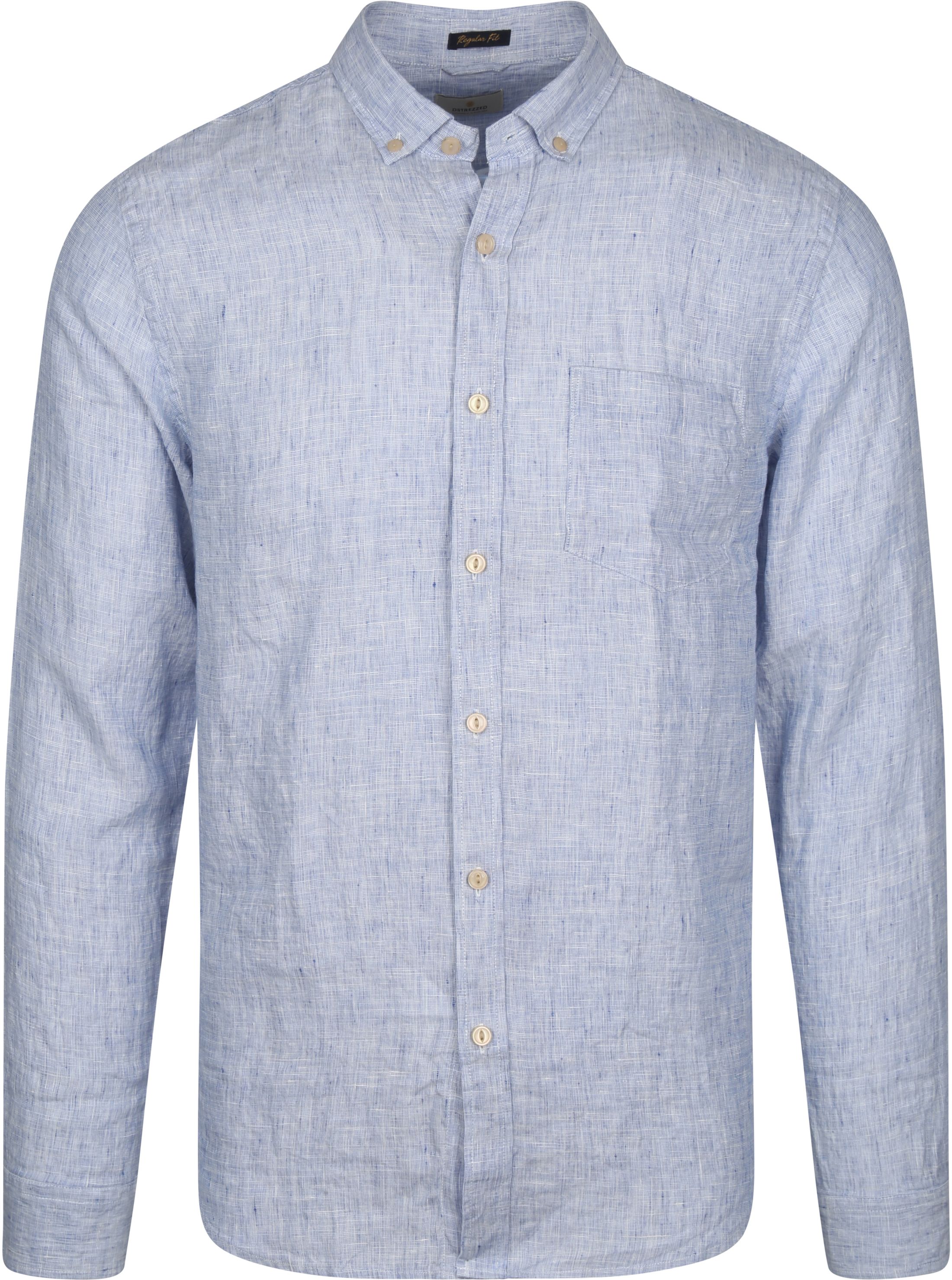Dstrezzed Linen Shirt Blue size L