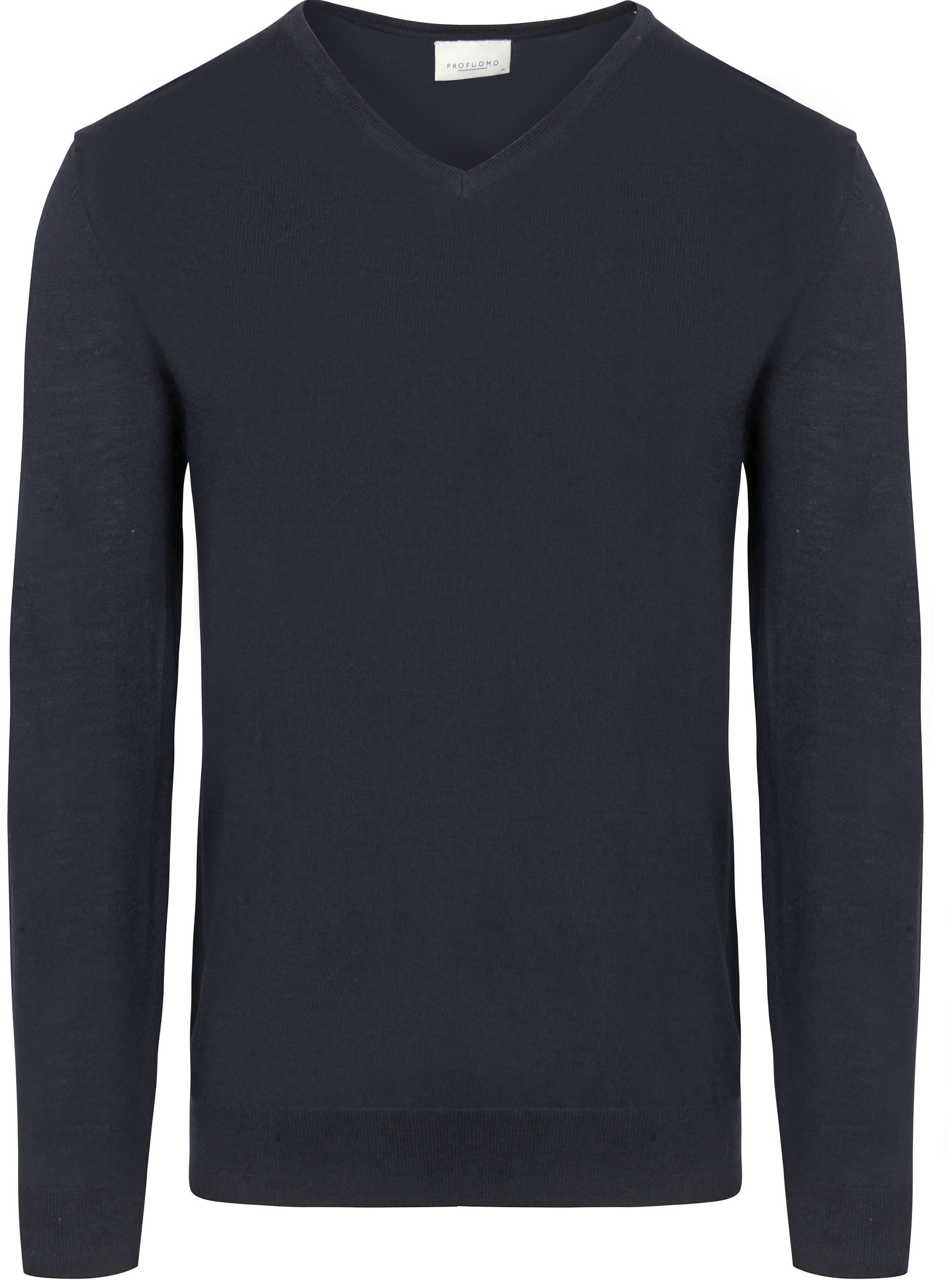 Profuomo Pullover V-Neck Merinowolle Navy PPVJ30026A-P kaufen | Suitable
