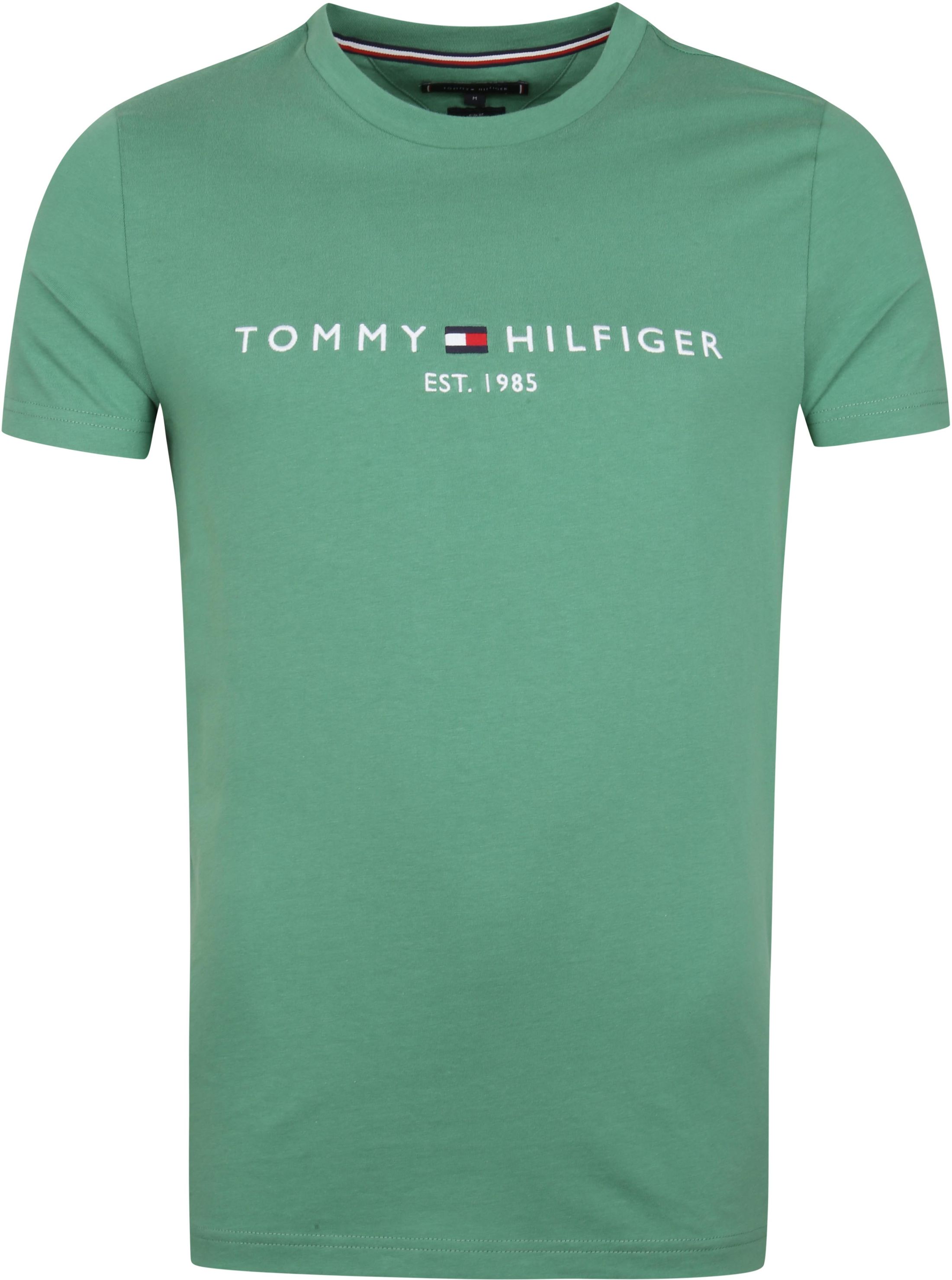 Tommy Hilfiger T Shirt Logo Green size L