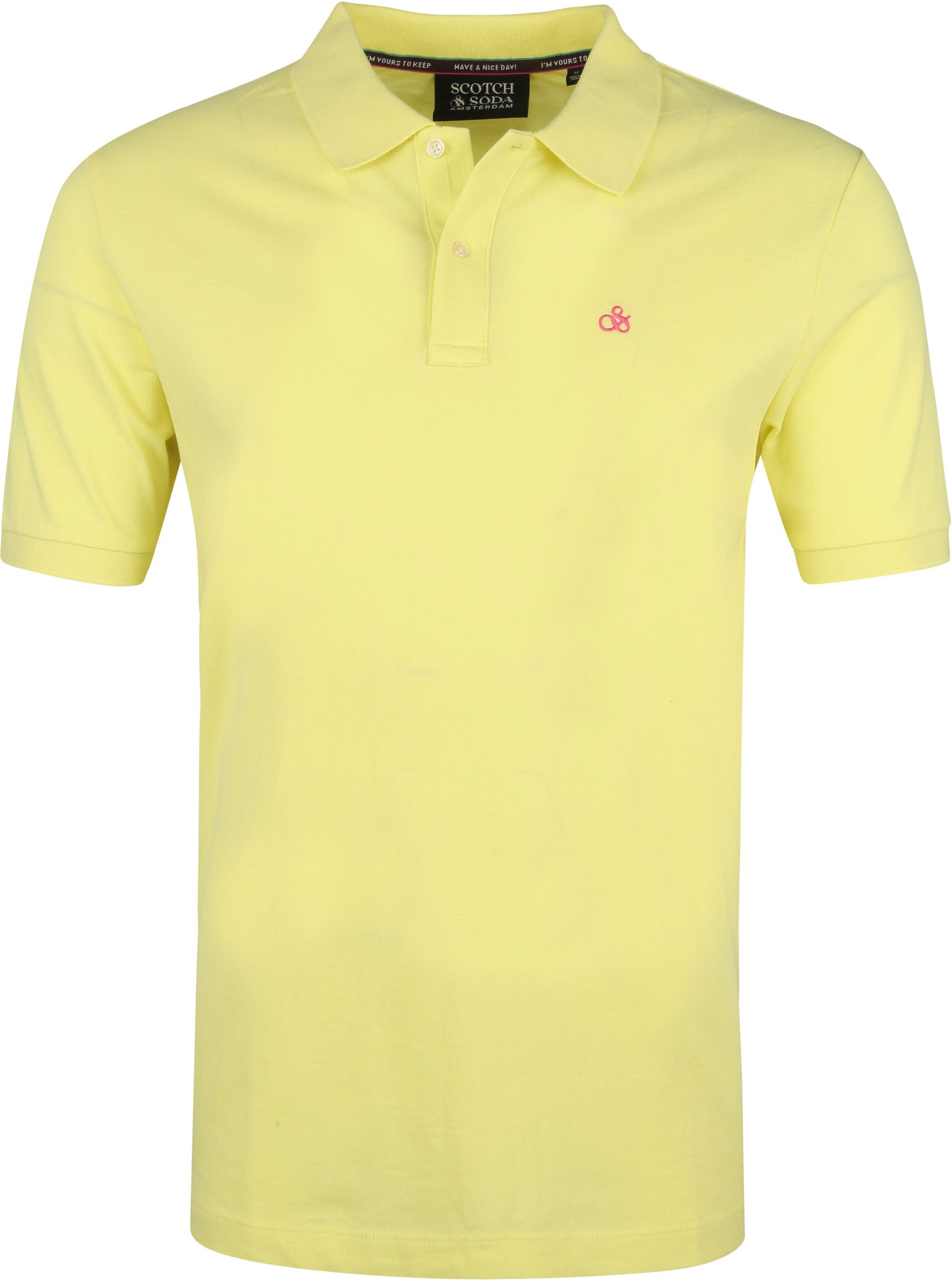 Scotch and Soda Pique Polo Shirt Yellow size M