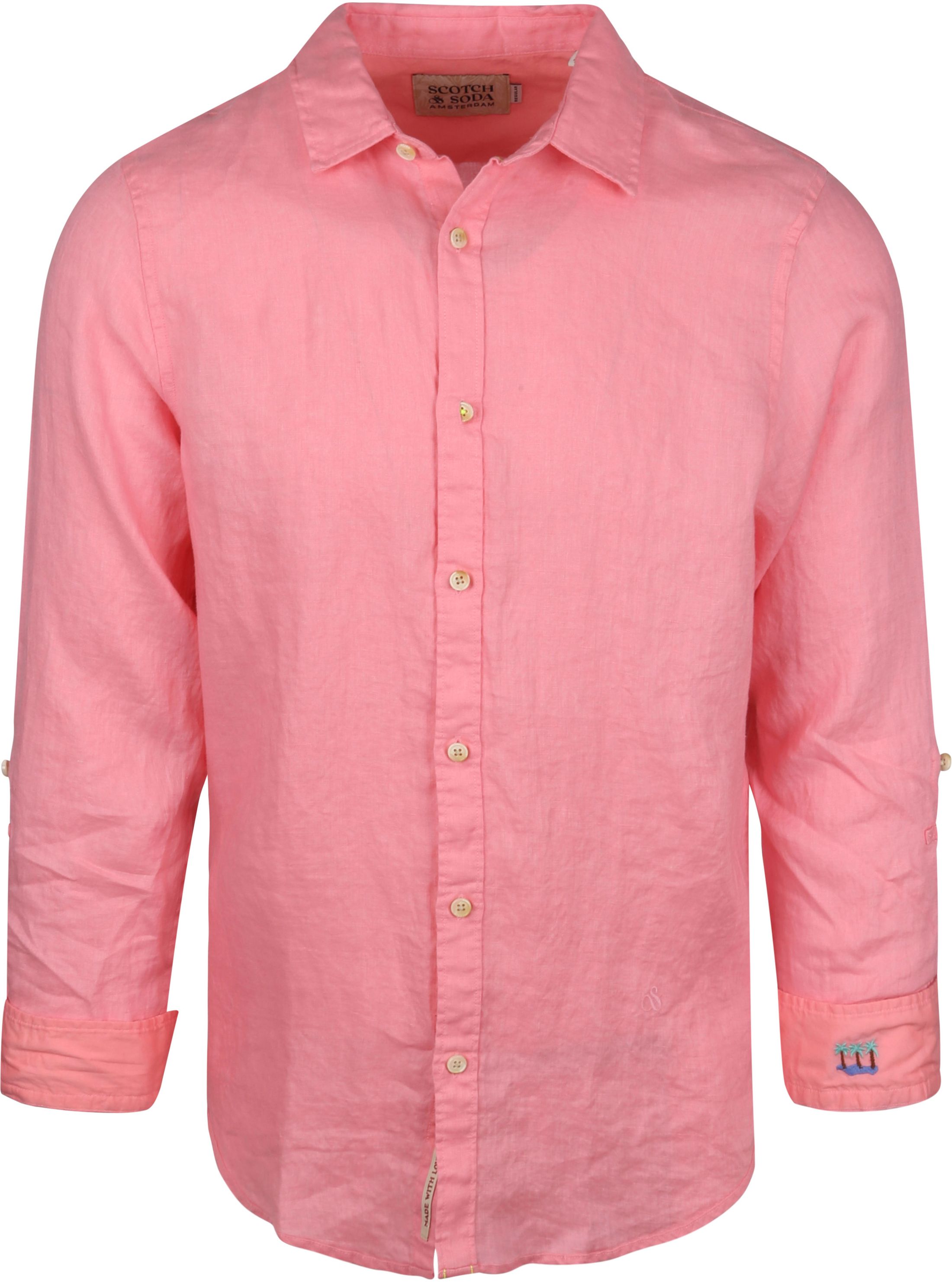 Scotch and Soda Linen Shirt Pink size L