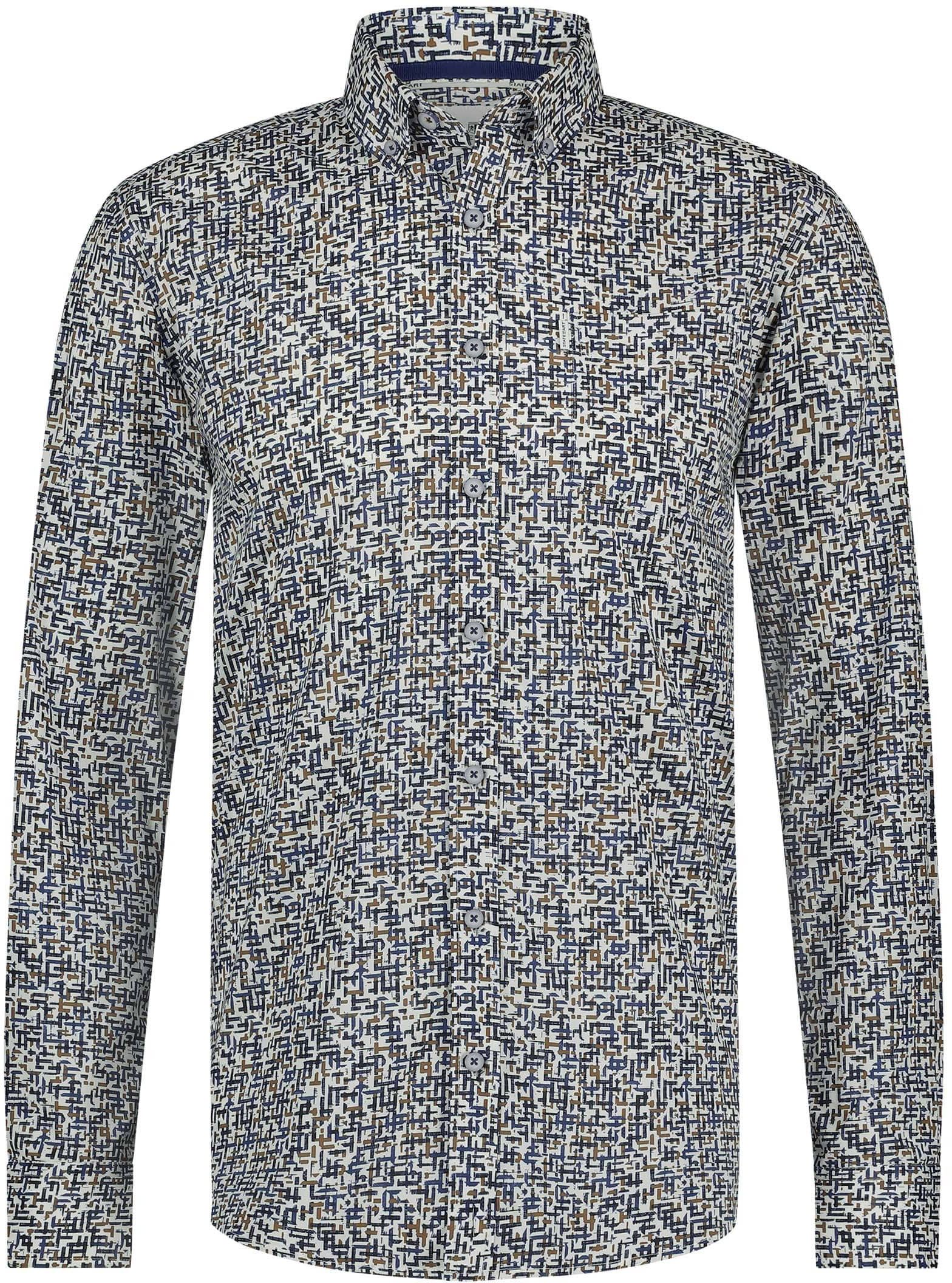 State Of Art Shirt Poplin Print Blue Red order online | 21424212-1159 | Suitable Lithuania