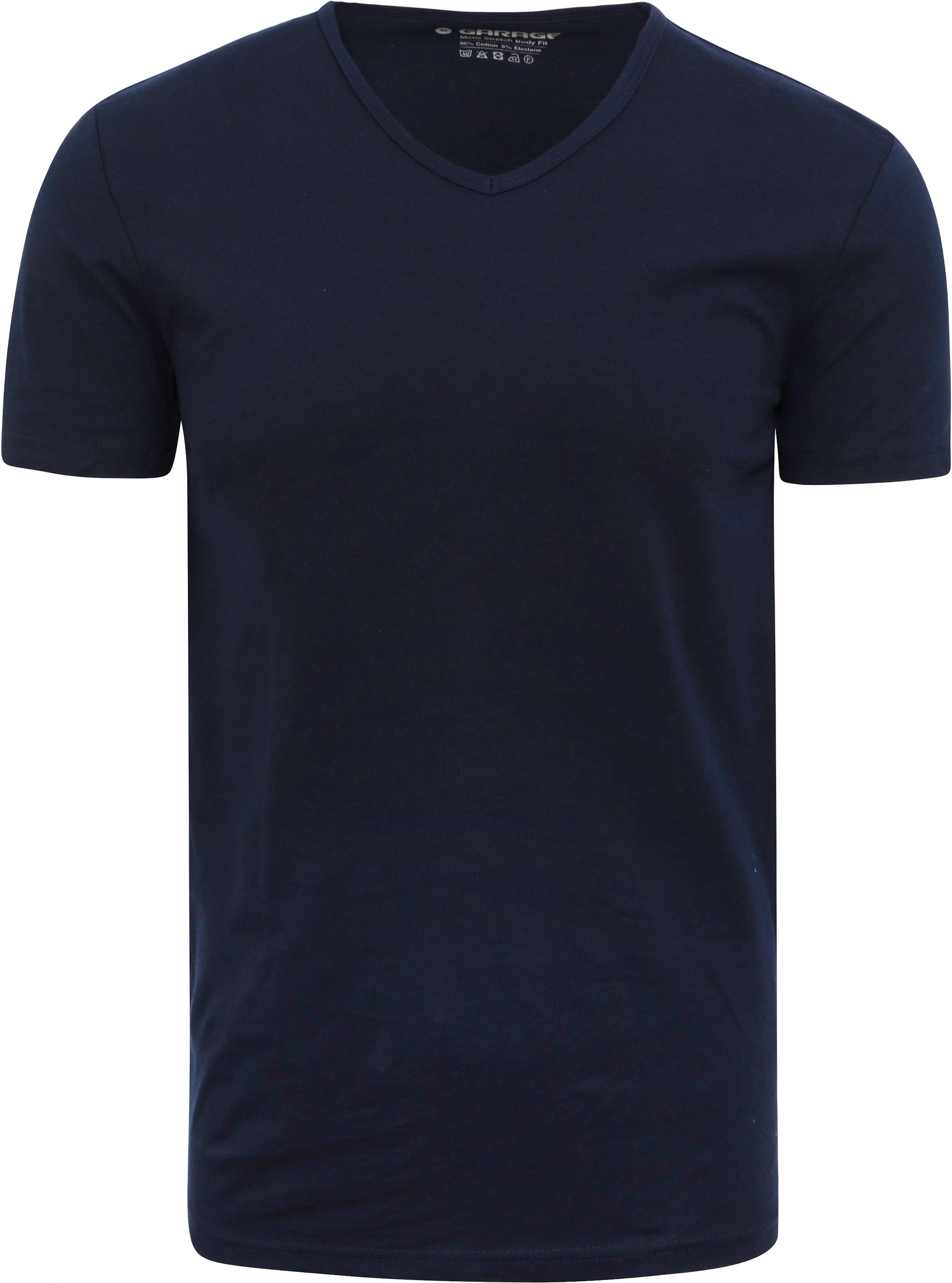 Garage Stretch Basic Dark Blue V-Neck order online | 0202-400 | Suitable Lithuania