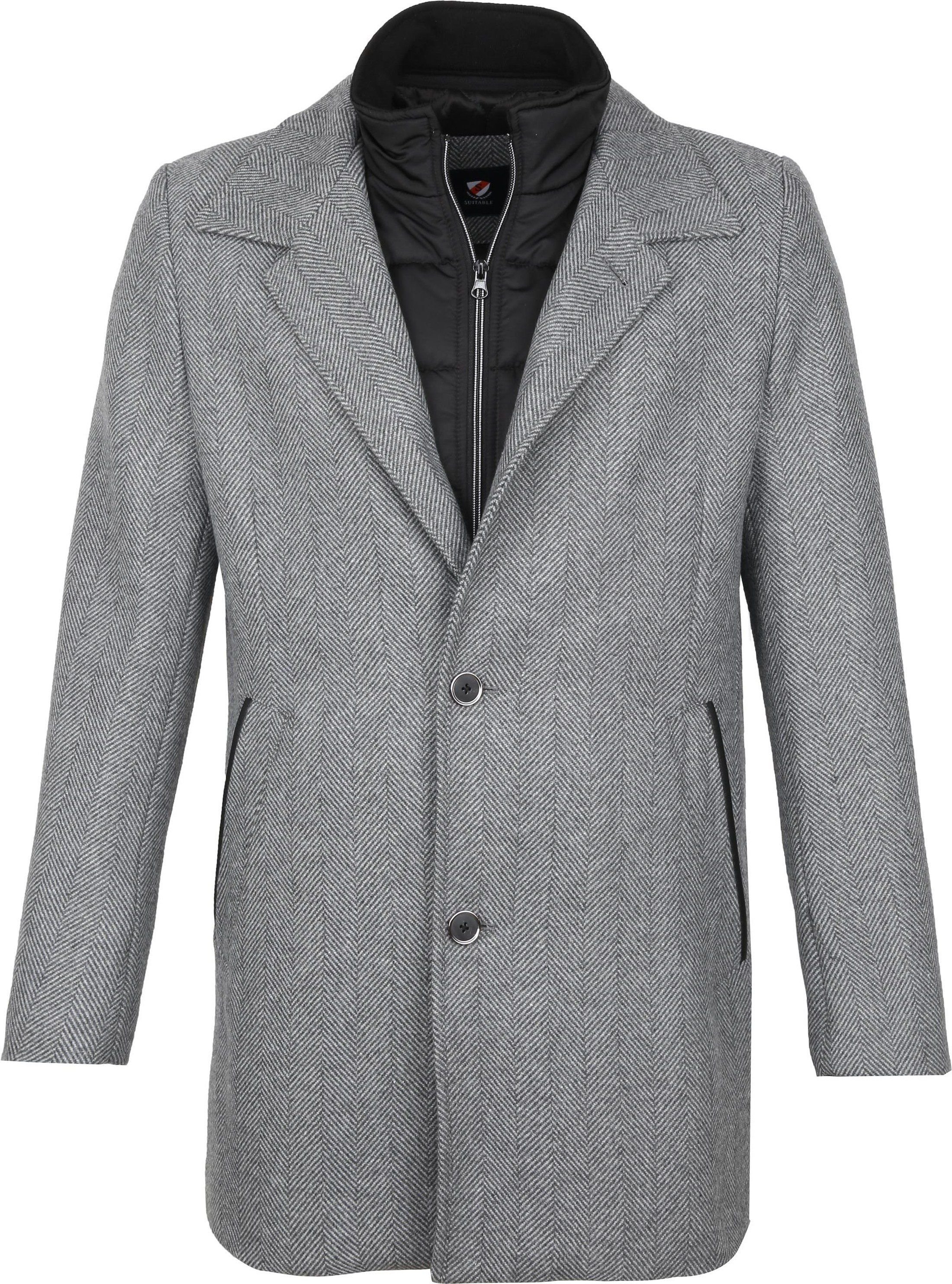 Suitable Geke Coat Herringbone Grey size 40-R