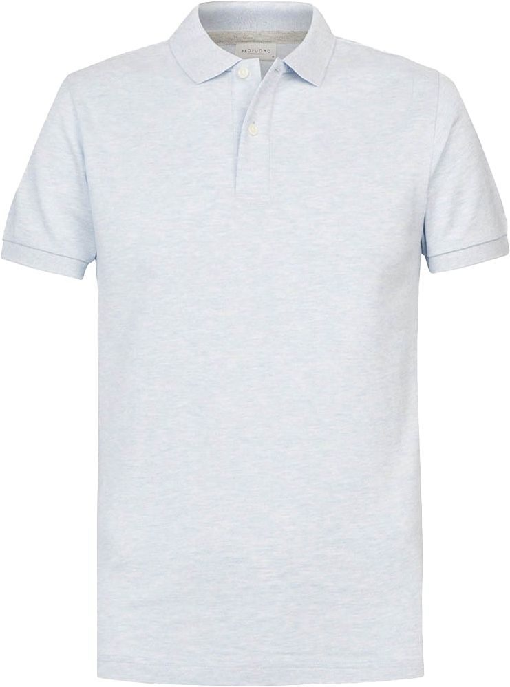 Profuomo Piqué Poloshirt Bleu Clair PPWD10019M-M1 commander en ligne | Suitable