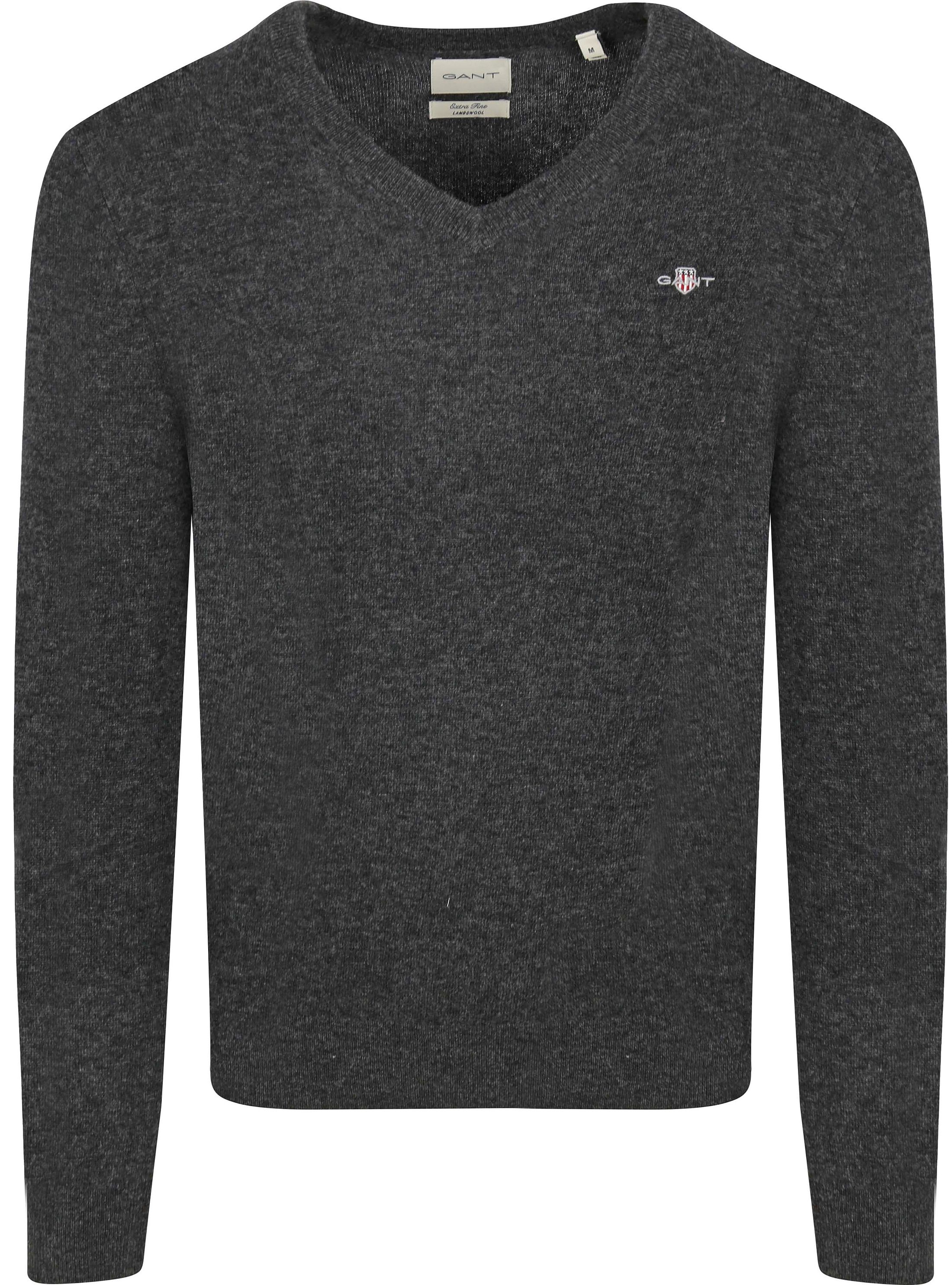 Gant Pullover V-Neck Wool Blend Anthracite 8050274-97 order online | Suitable