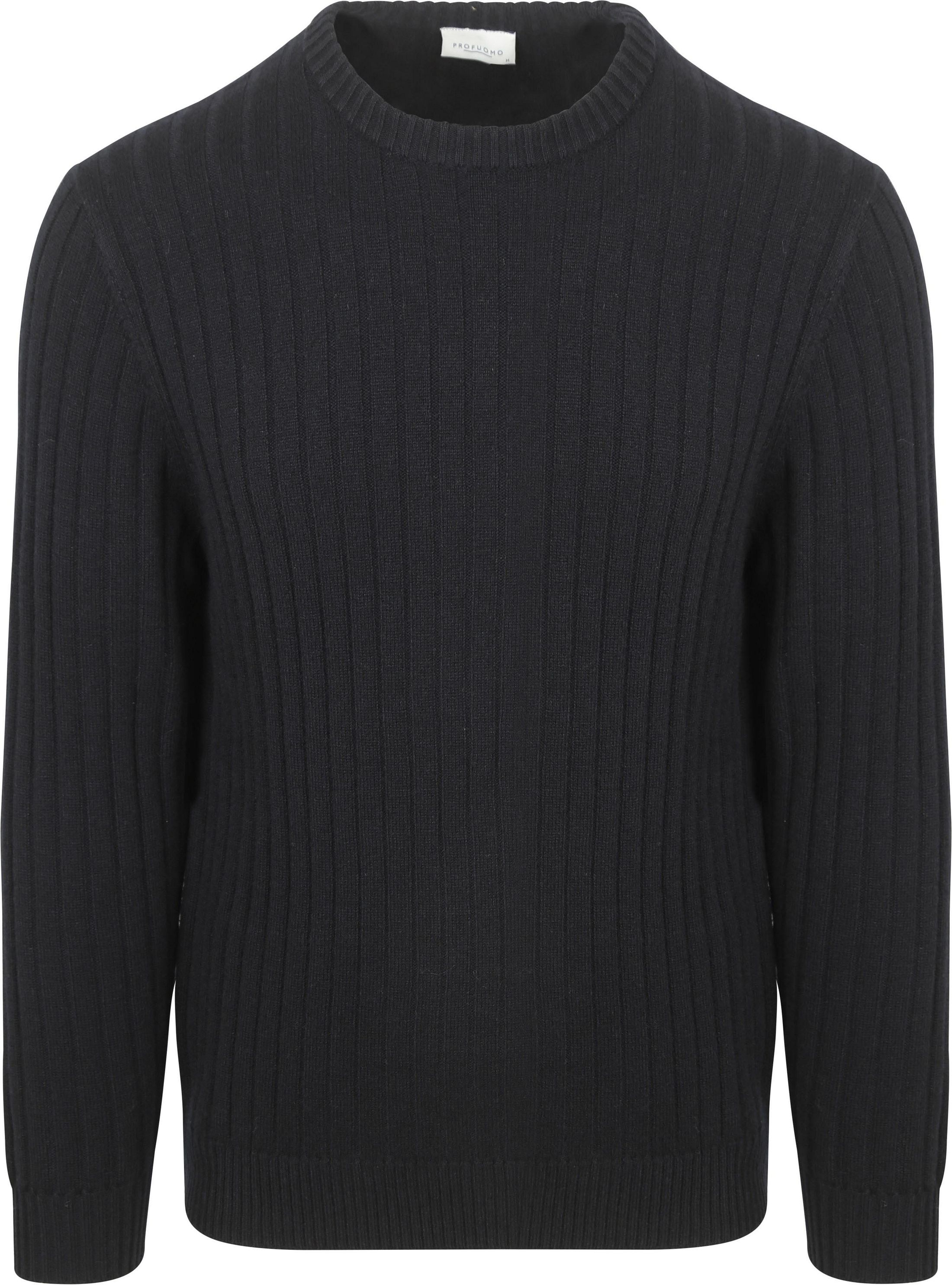 Profuomo Pullover Rib Wool Blend Navy  PPWJ30020C-P order online | Suitable