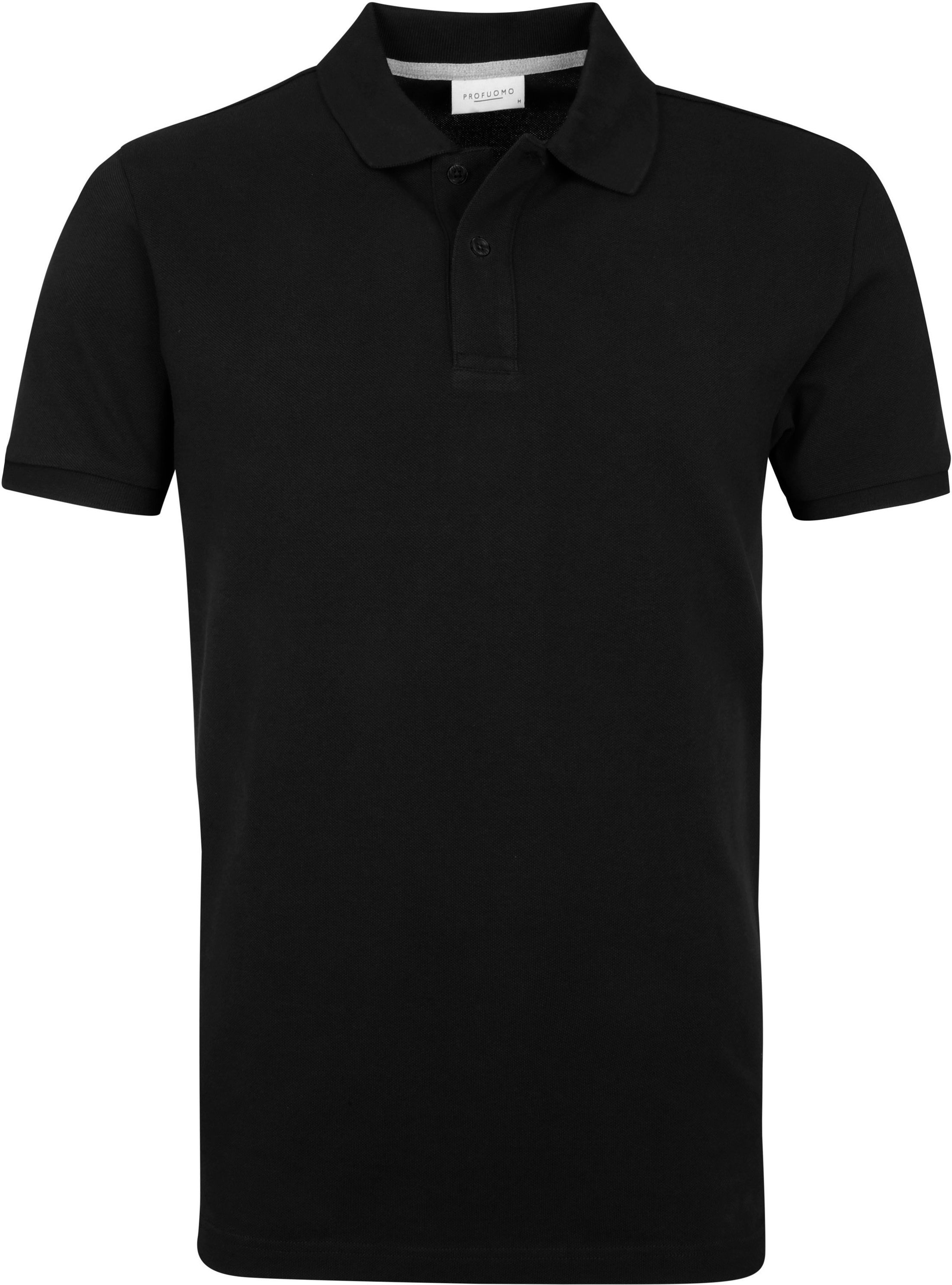 Profuomo Pique Polo Shirt Black size L