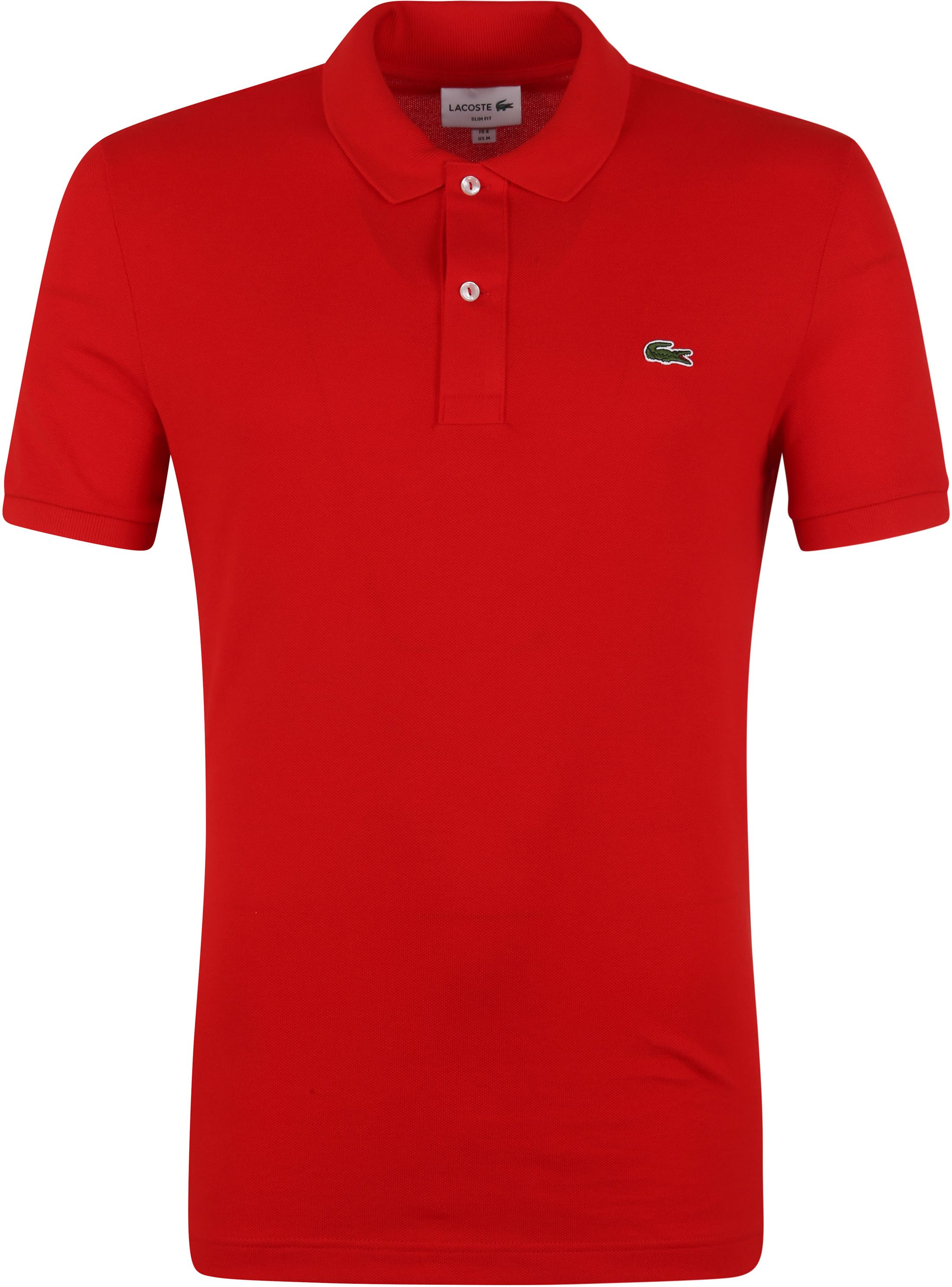 Lacoste Polo Shirt Pique Red size L