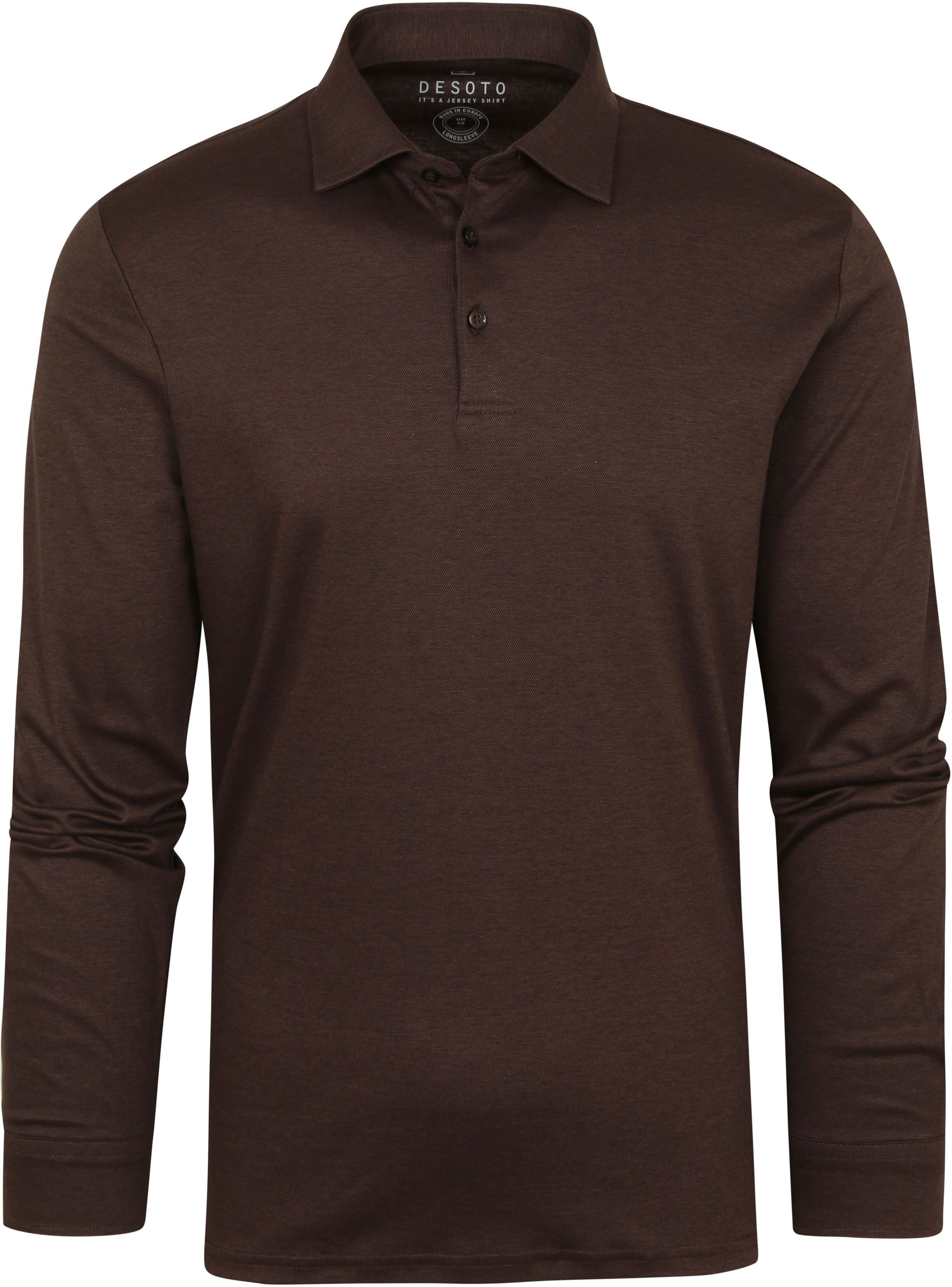 Desoto Polo Shirt LS Brown size 3XL