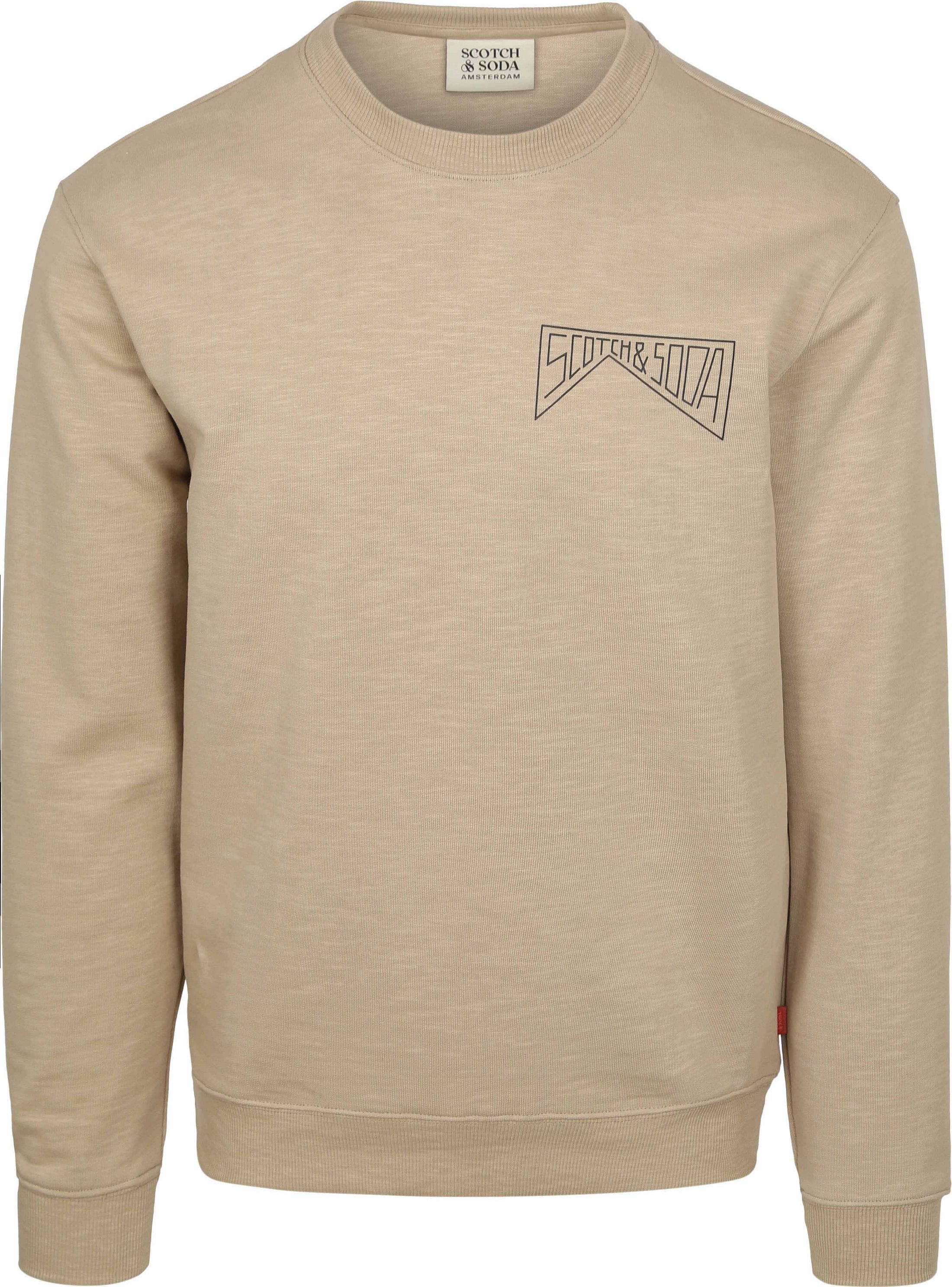 Scotch and Soda Sweater Logo Beige 181285-260 kopen | Suitable