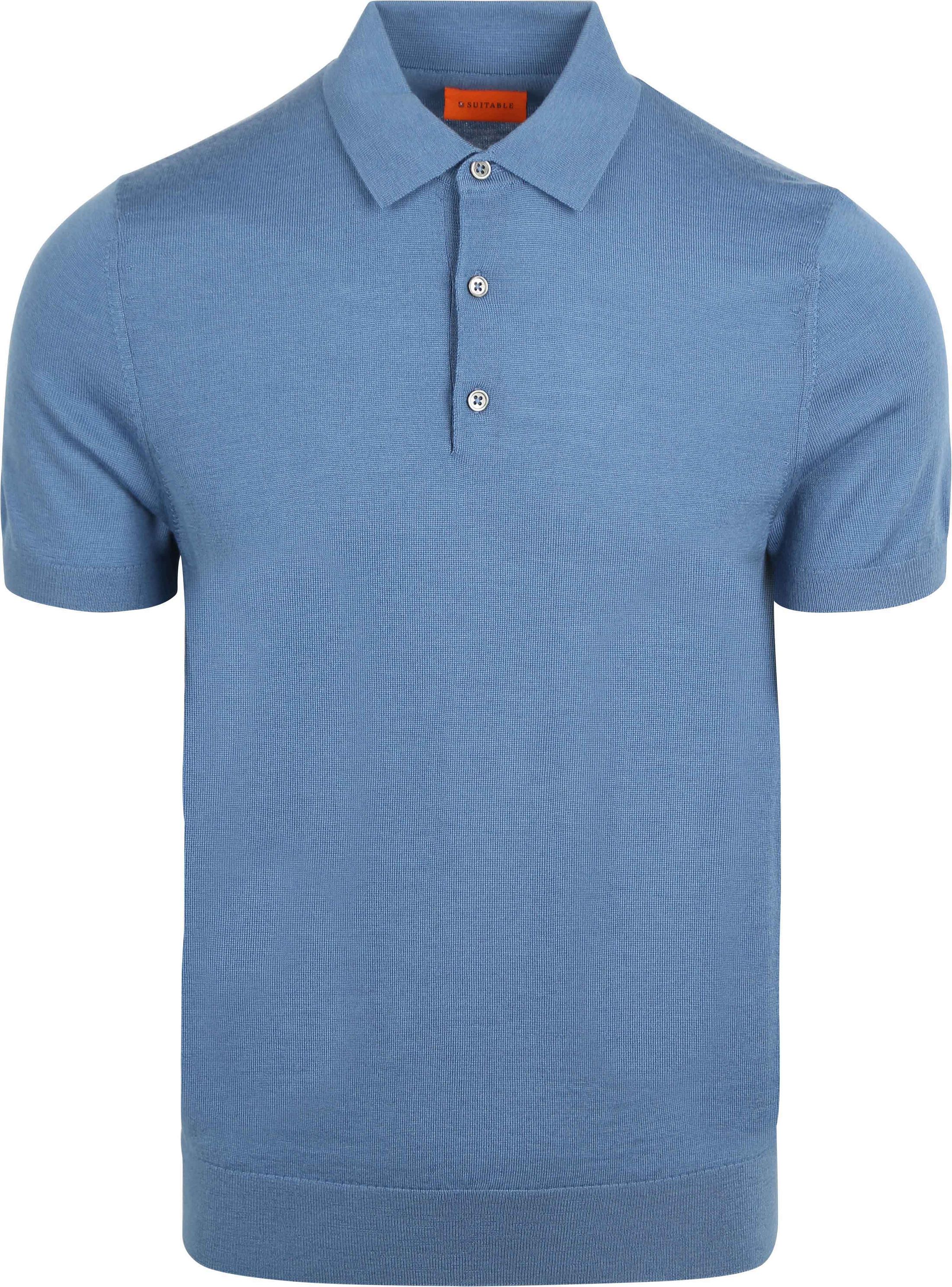 Suitable Polo Shirt Merino Wool Blue PO-BU-MRI-25 241973 Ink Blue order online | Suitable