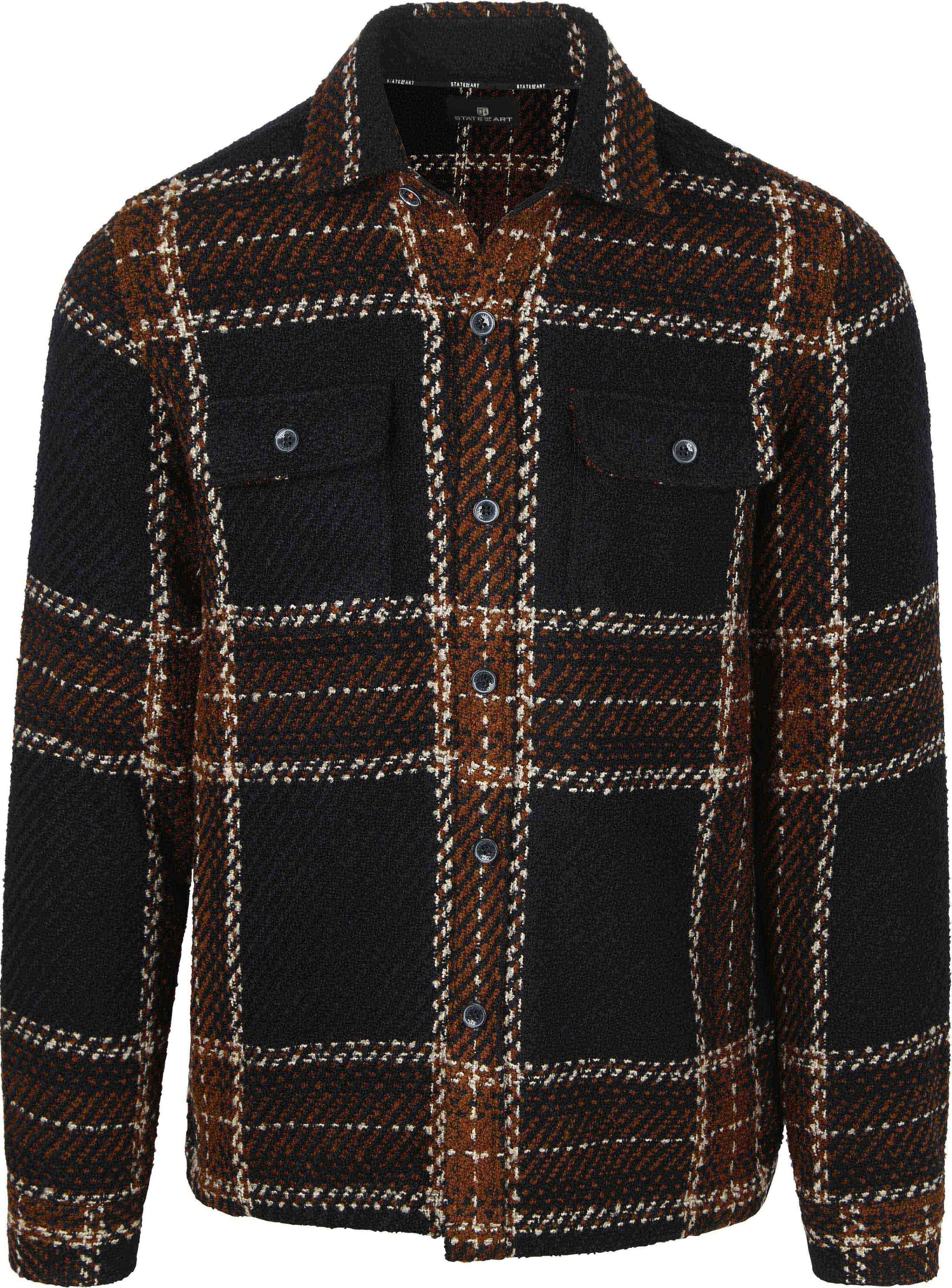 State Of Art Overshirt Ruit Navy 22525217-5984 kopen | Suitable