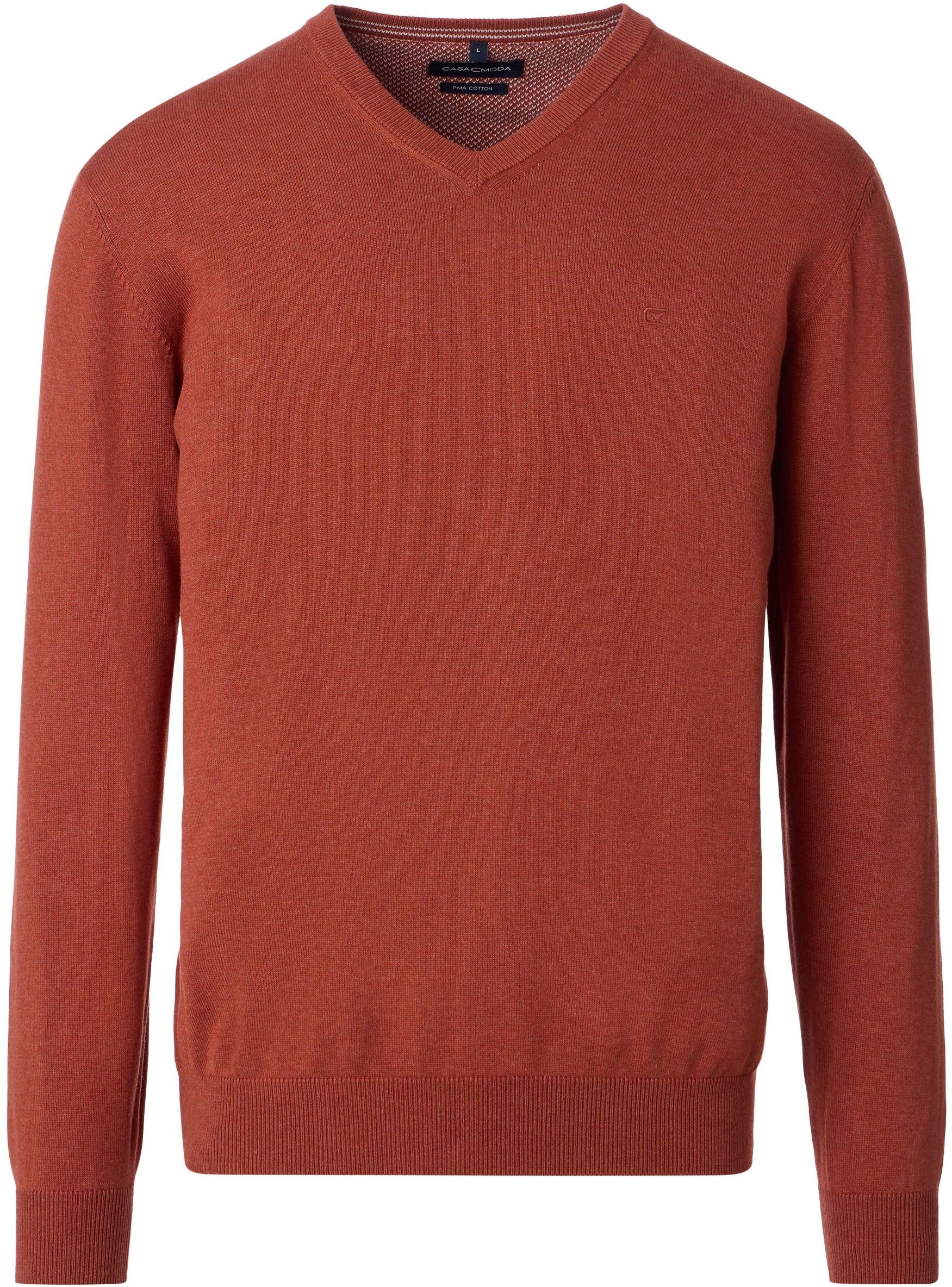Casa Moda Pullover V-Neck Red Brick 004430-487 order online | Suitable