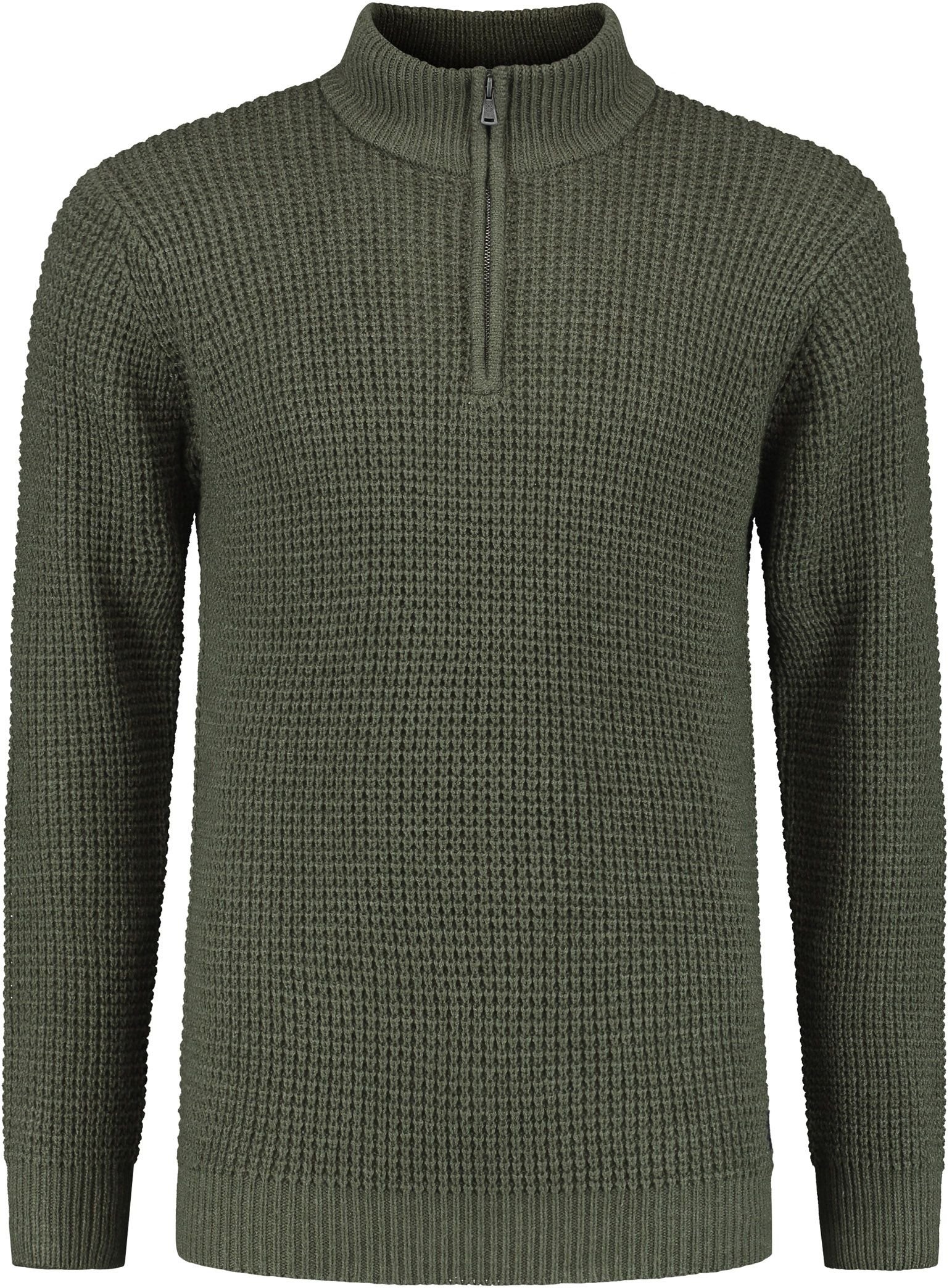 Dstrezzed Half Zip Sweater Army Green Dark Green size XXL
