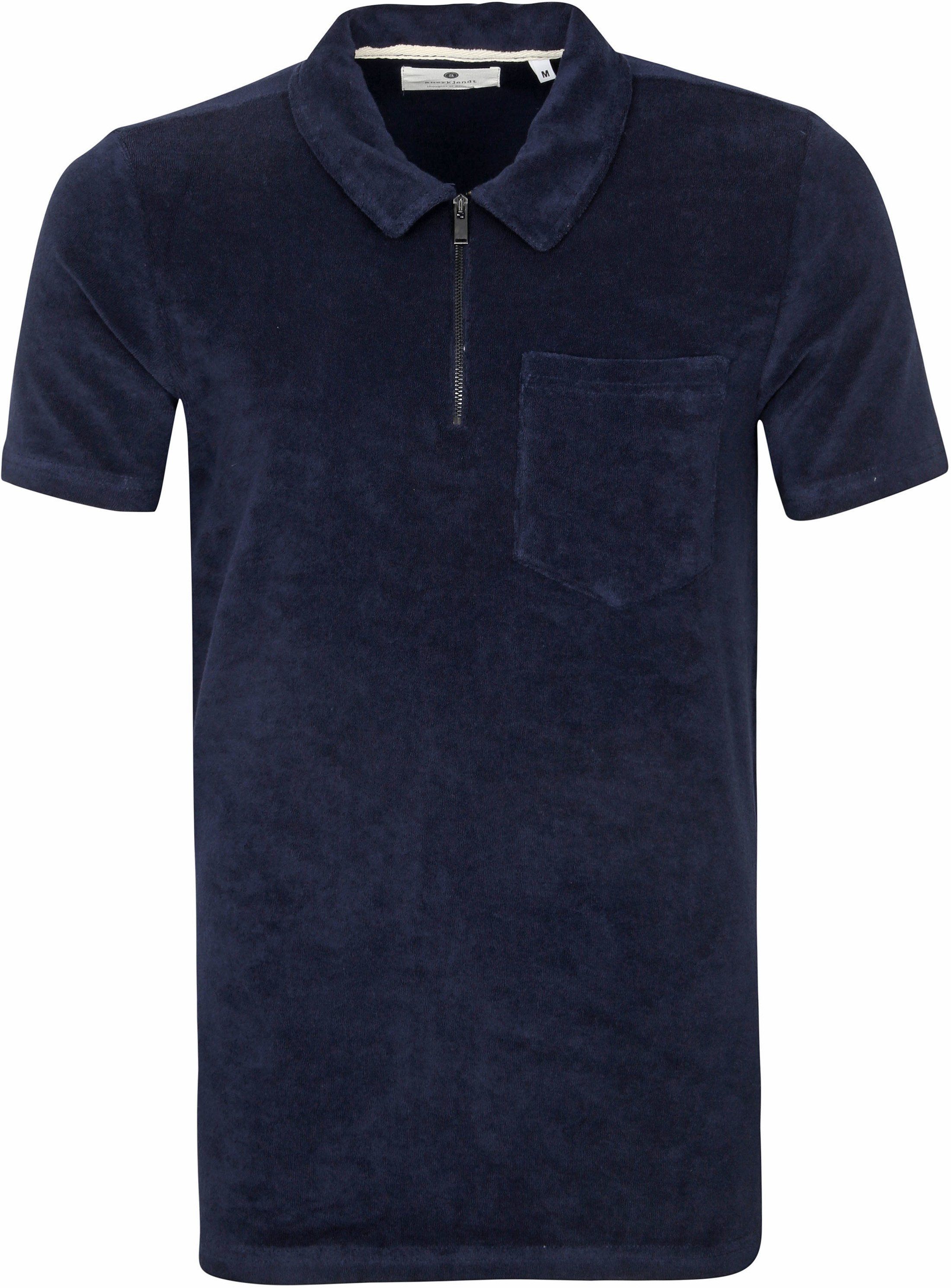 Anerkjendt Polo Shirt Half Zip Akbob Navy Dark Blue Blue size M