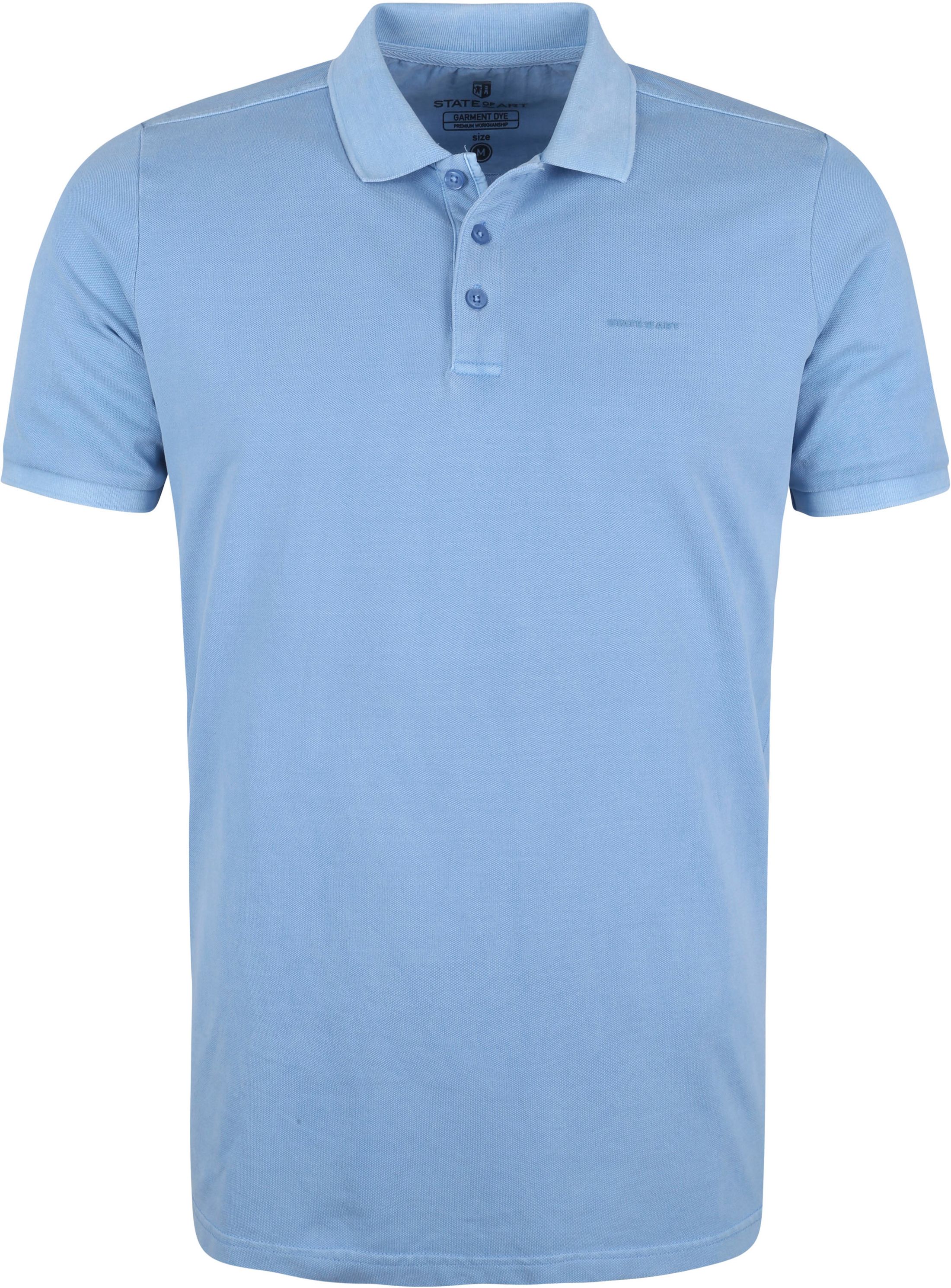 State Of Art Pique Polo Shirt Blue size 3XL