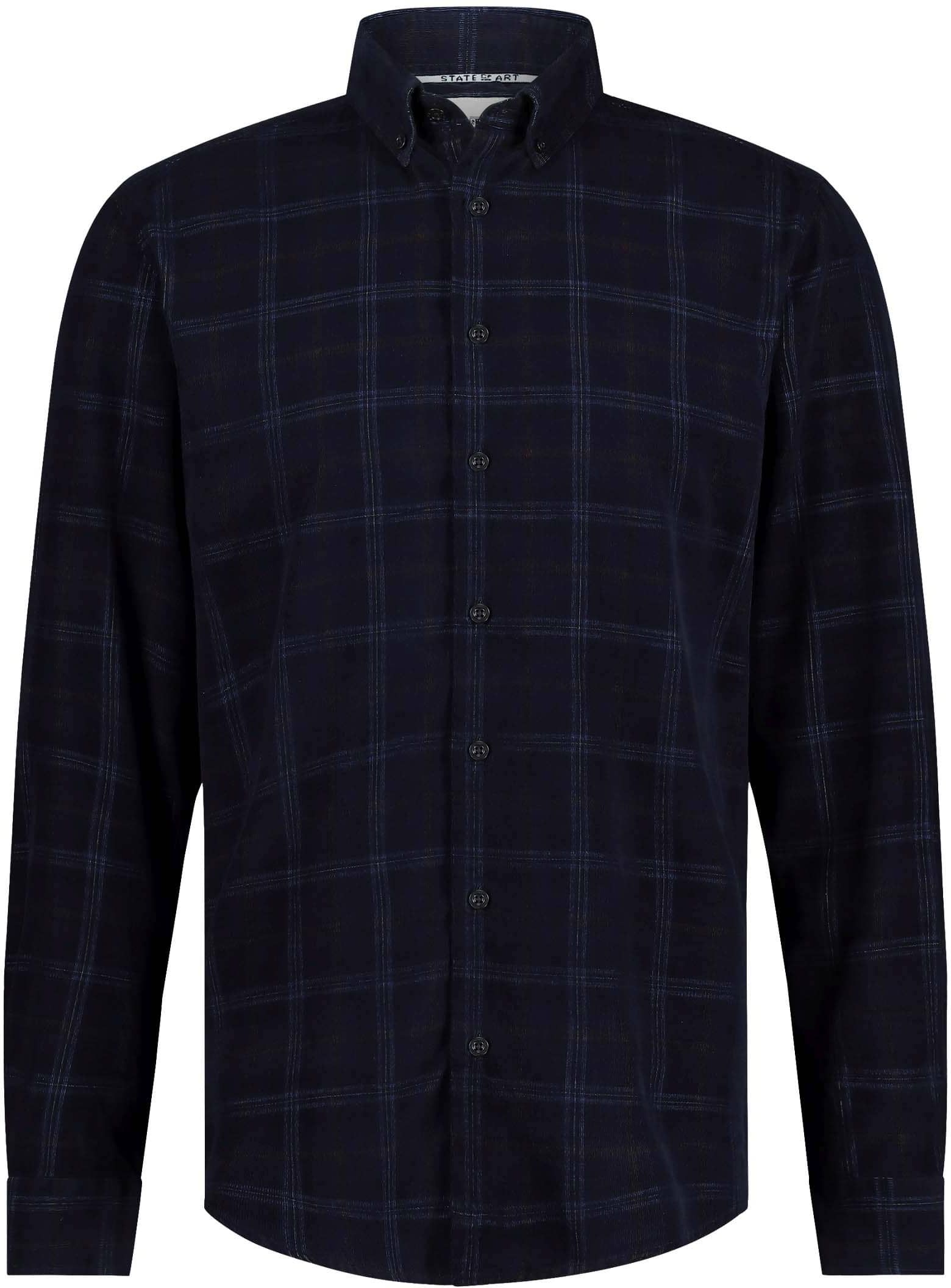 State Of Art Shirt Fine Corduroy Checks Navy 21524224-5953 order online | Suitable
