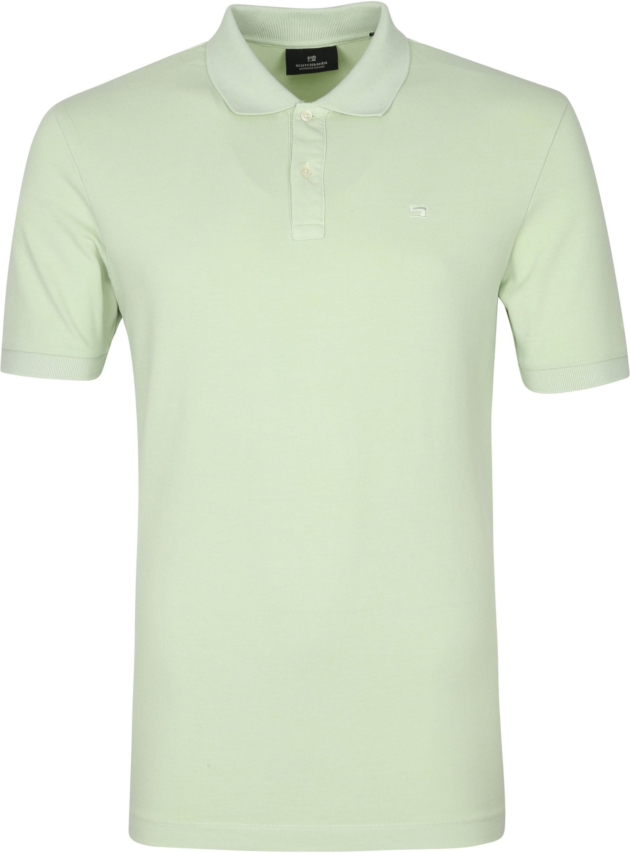 Scotch and Soda Polo Shirt Garment Dye Light Green size XXL