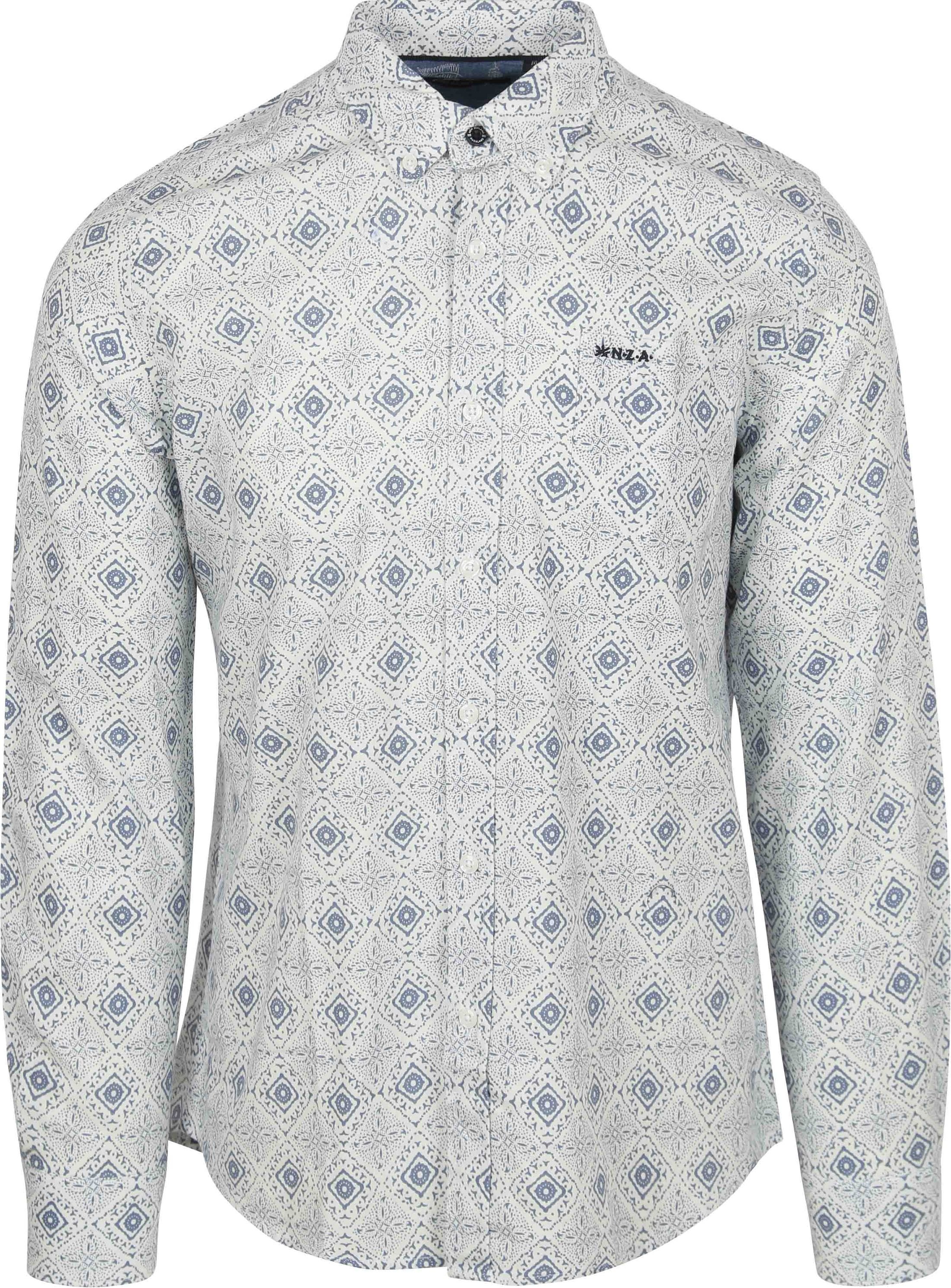NZA Overhemd Karson Linnen Blend Blauw 25AN542-1677 kopen | Suitable