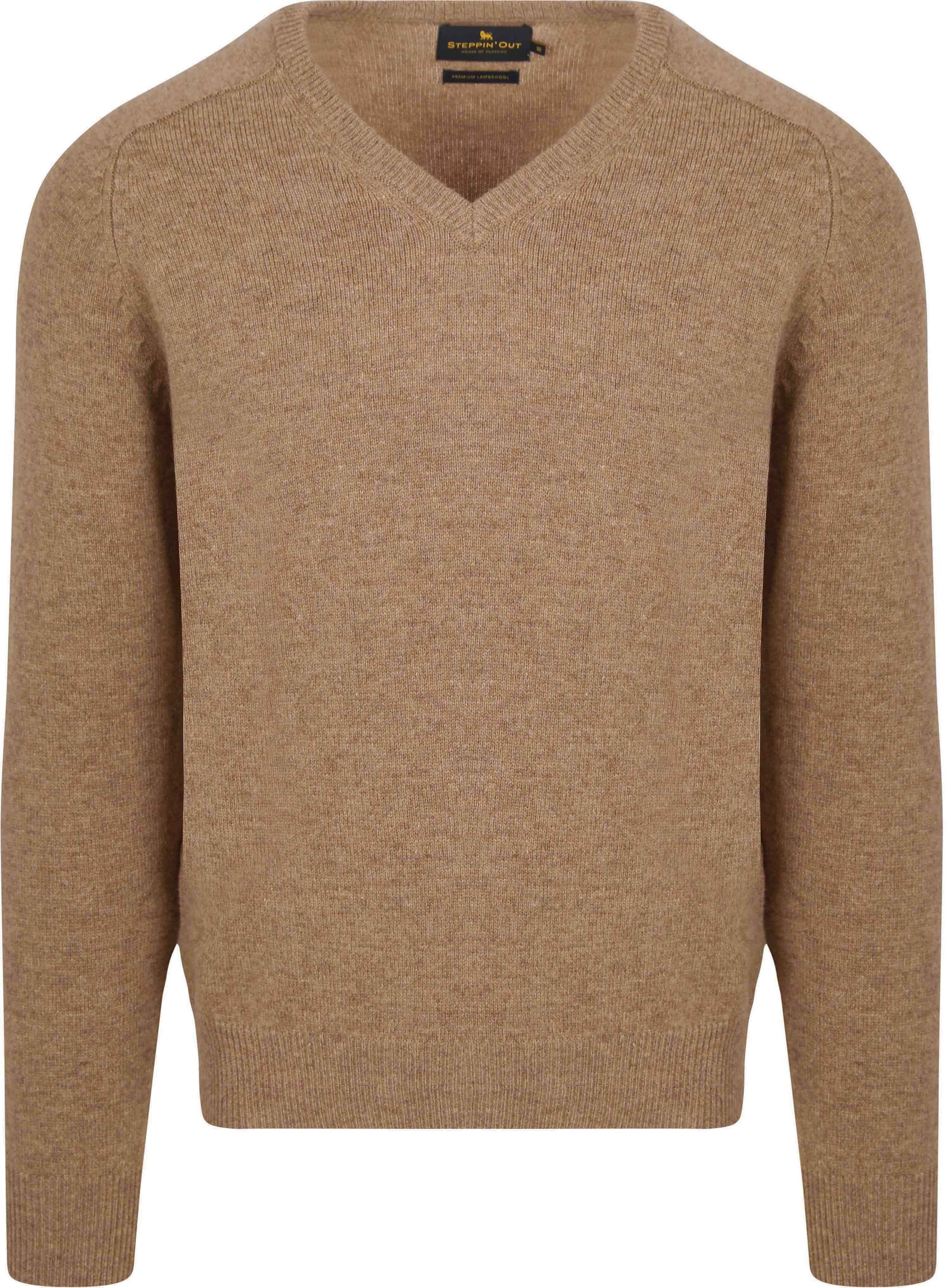 Steppin' Out Pullover V-Neck Lambswool Camel SM1201.0004-3201 order online | Suitable