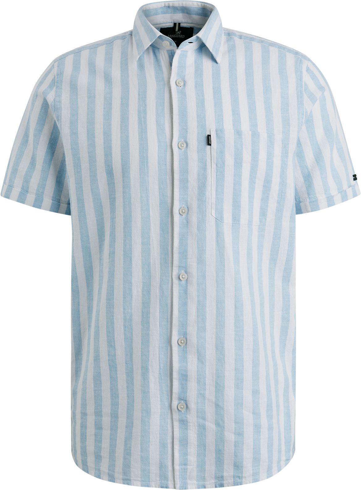 Vanguard Short Sleeve Overhemd Linnen Streep Lichtblauw VSIS2404260-5376 kopen | Suitable