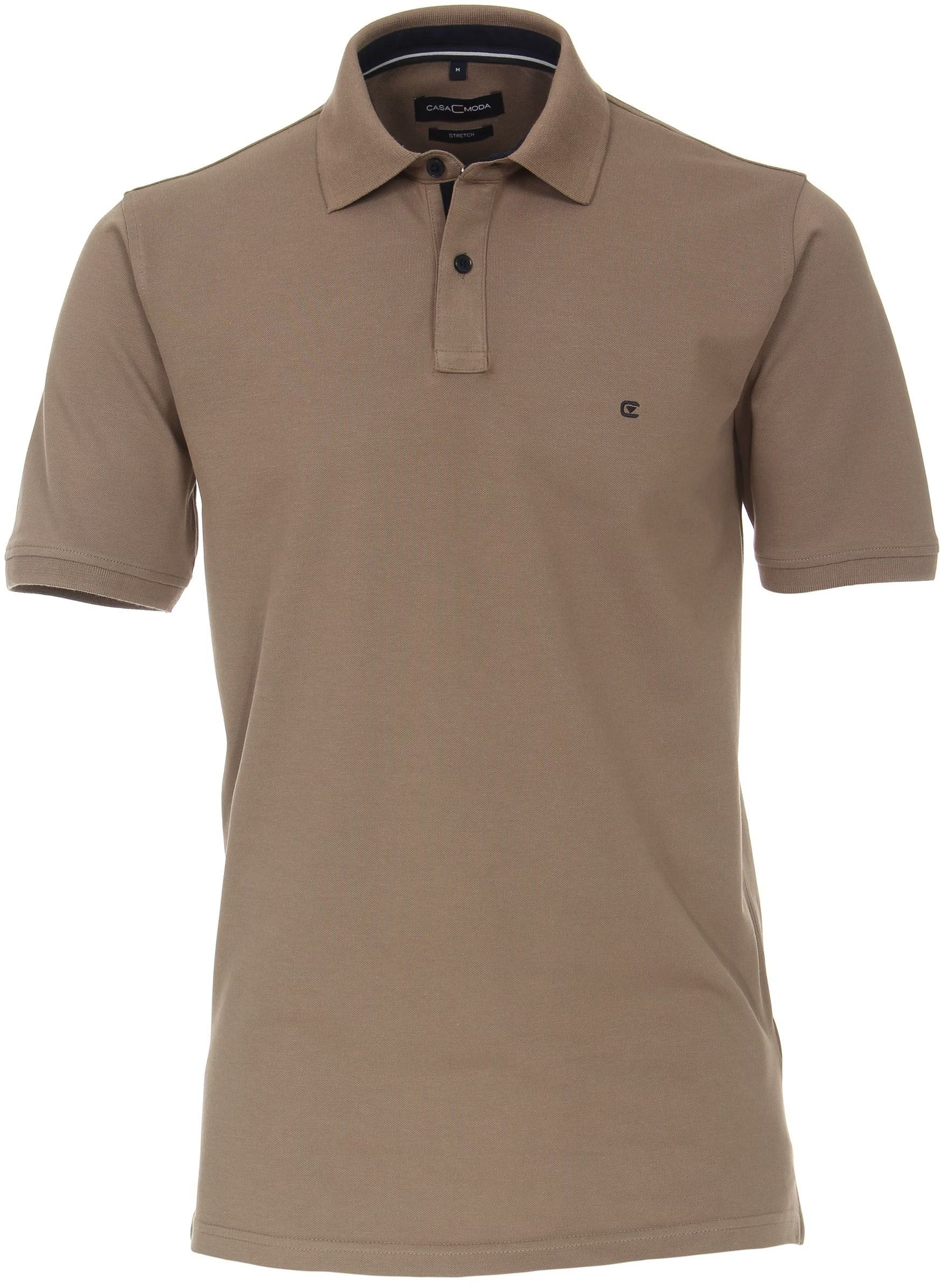 Casa Moda Polo Shirt Stretch Brown size 4XL