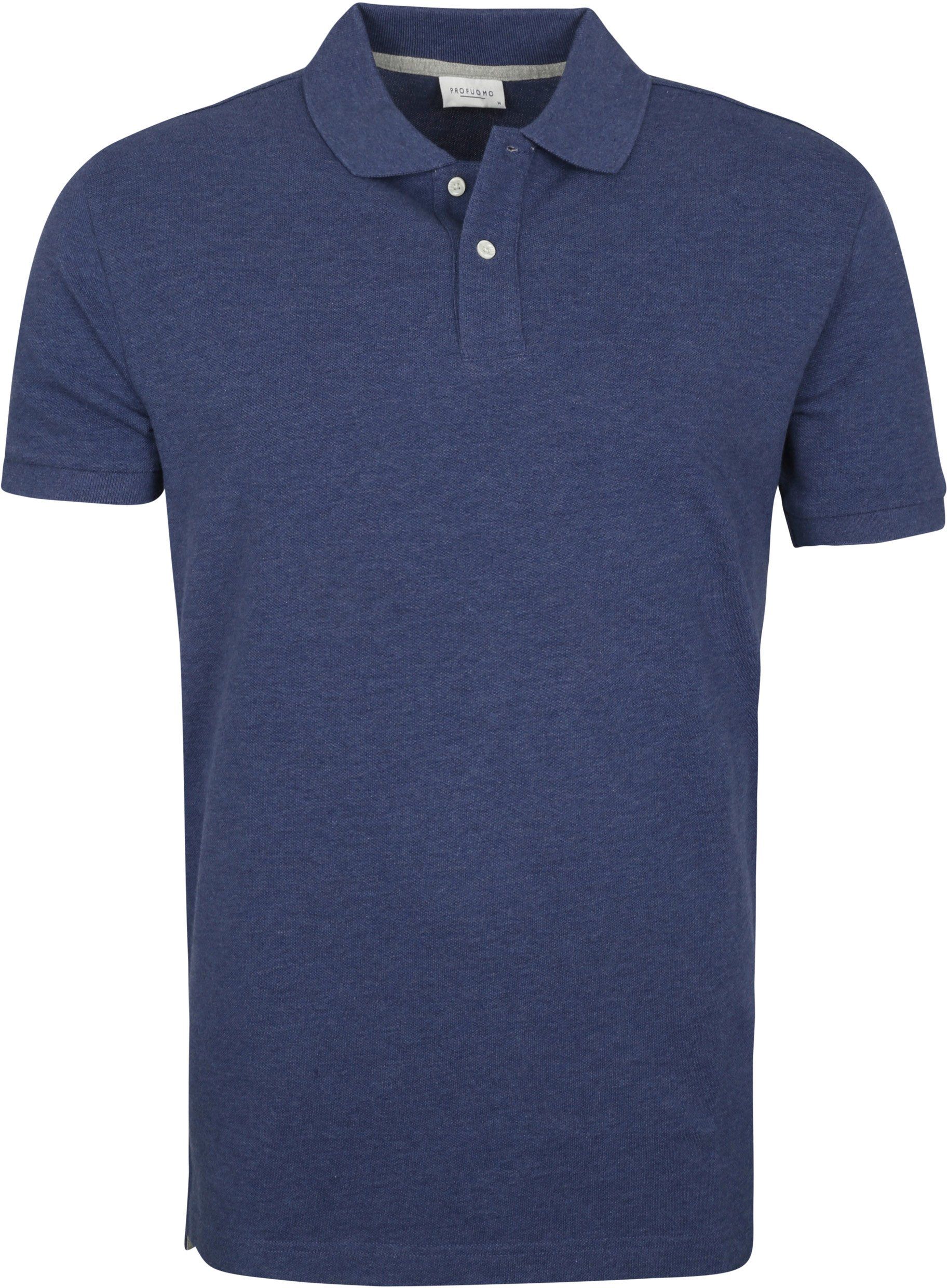 Profuomo Pique Polo Shirt Indigo Blue Dark Blue size L