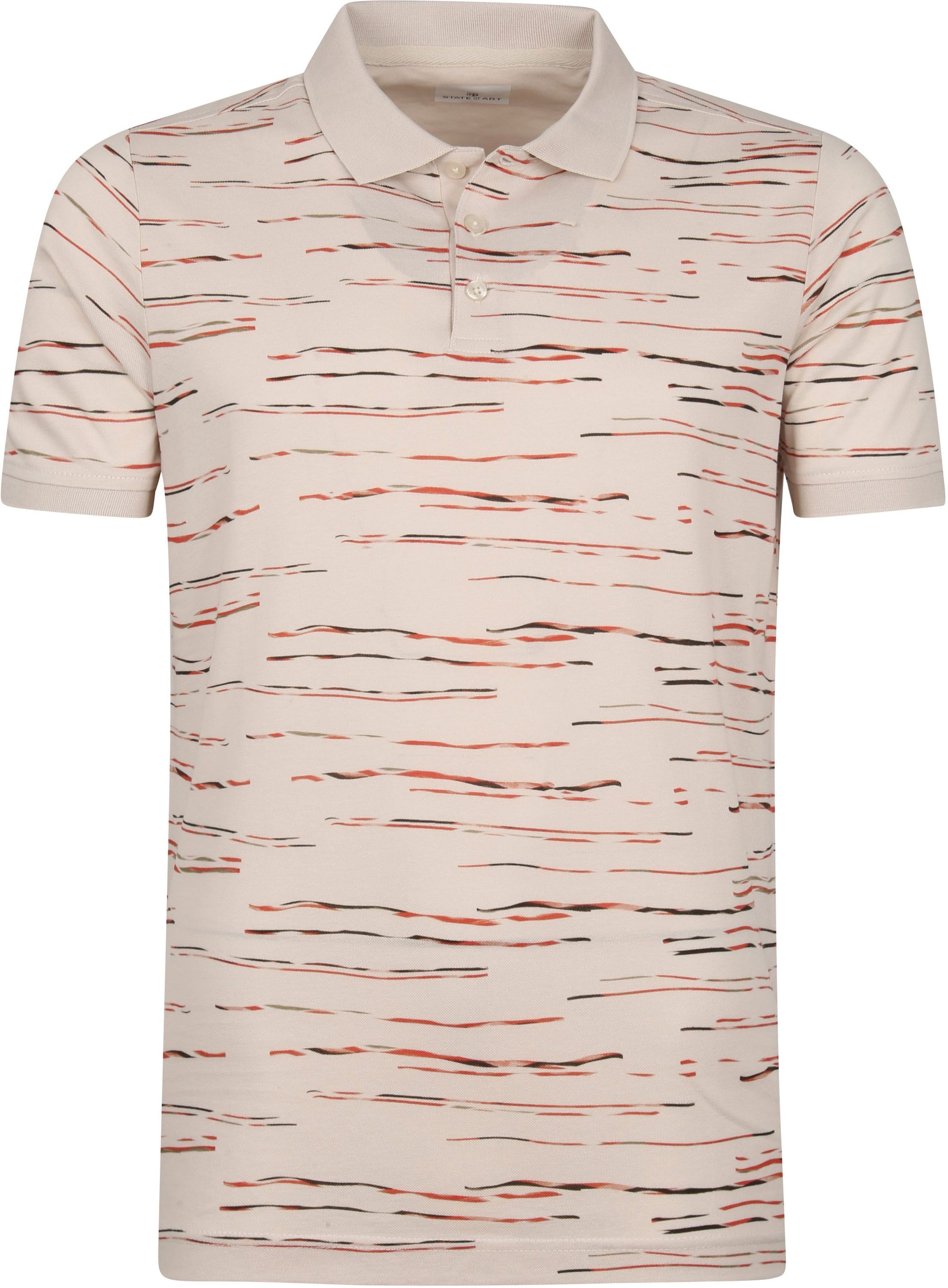State Of Art Polo Print Beige size 3XL