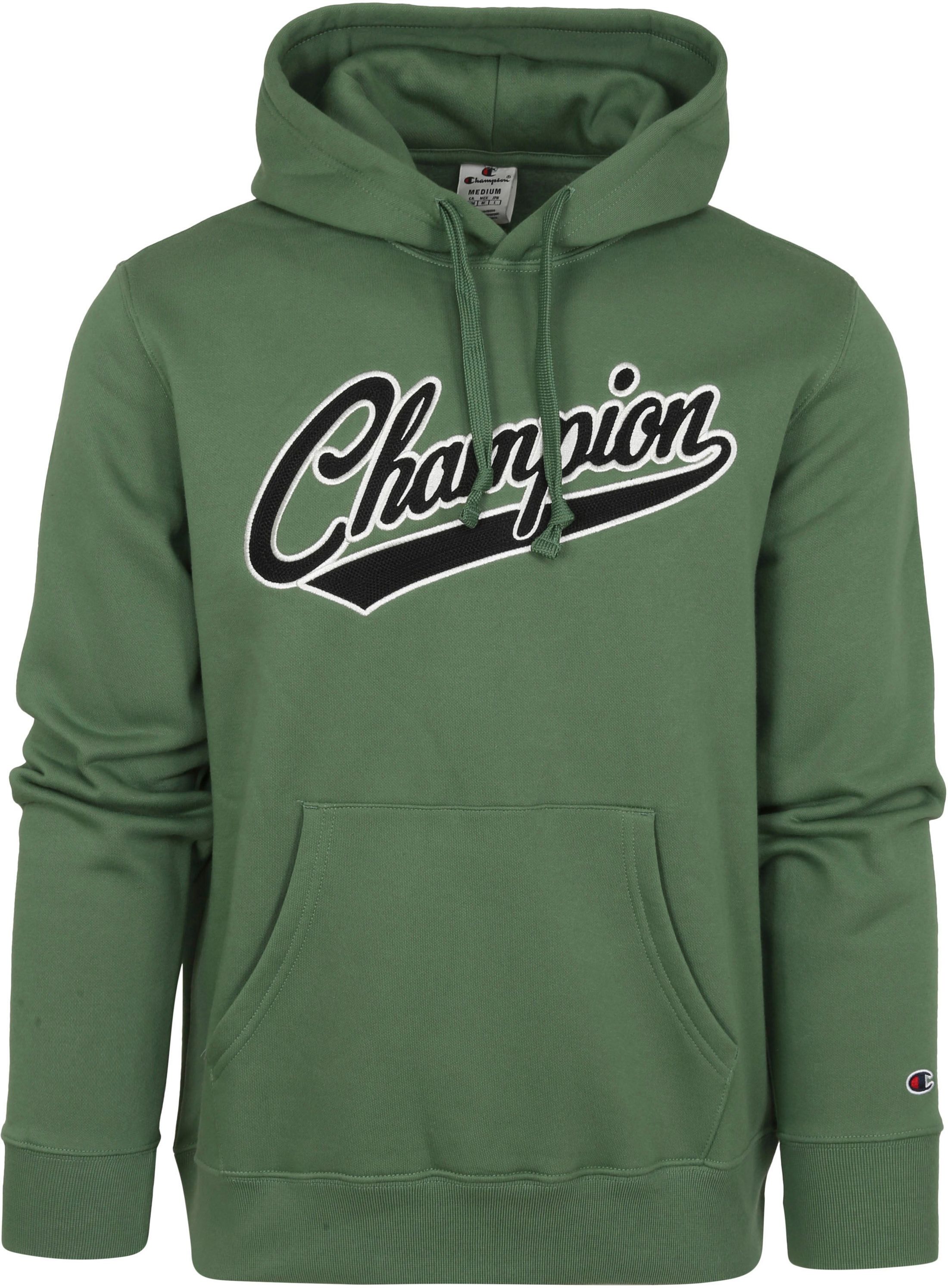 Champion Hoodie College Logo Green size L