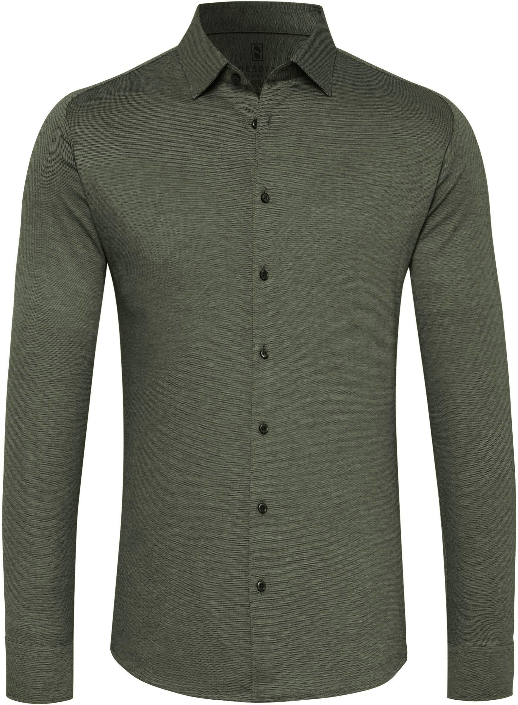 Desoto Shirt Non Iron Modern Kent Dark Green Dark Green size 3XL