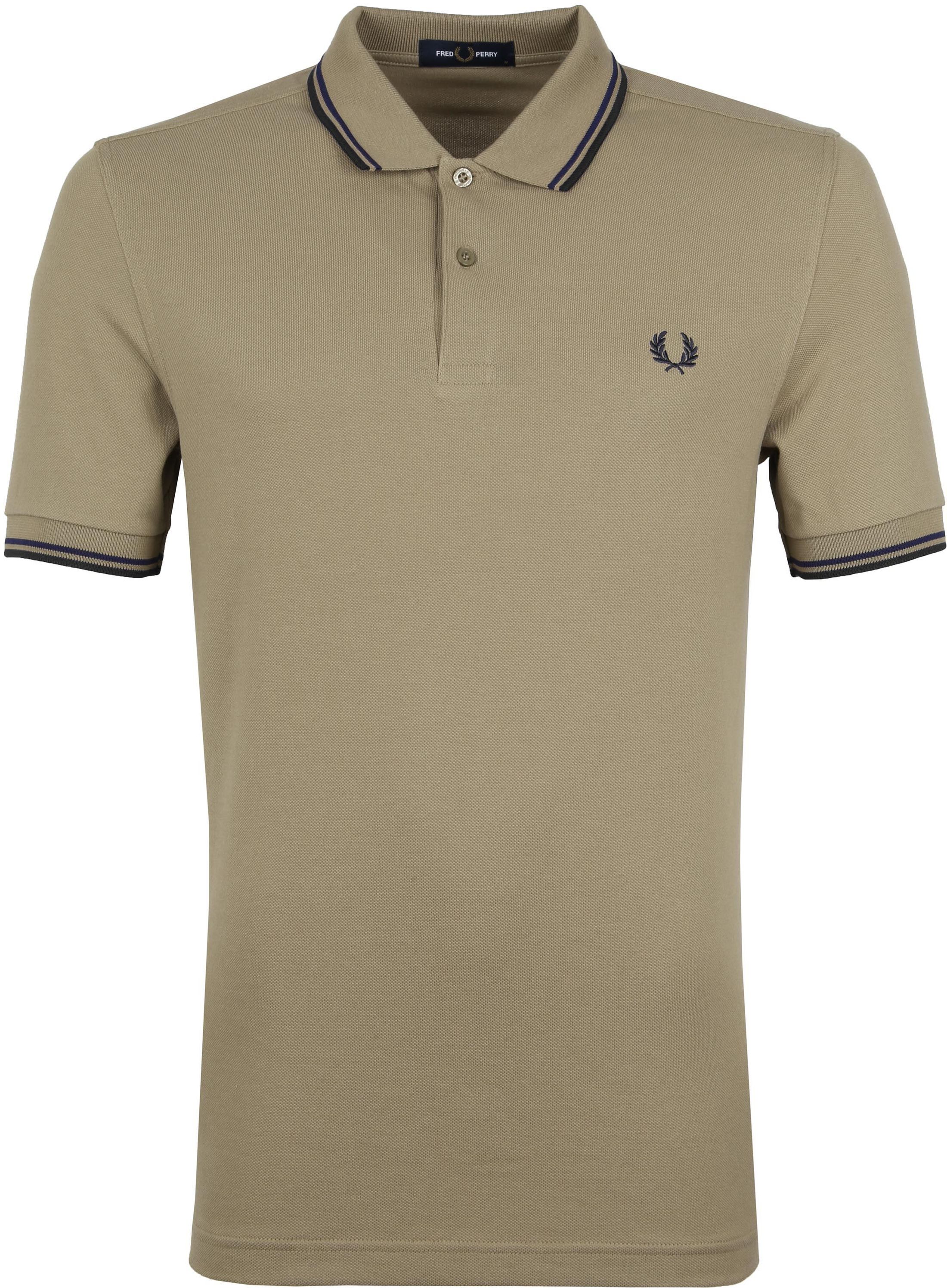 Fred Perry Polo Shirt Twin Tipped M3600 Light Brown Beige size L