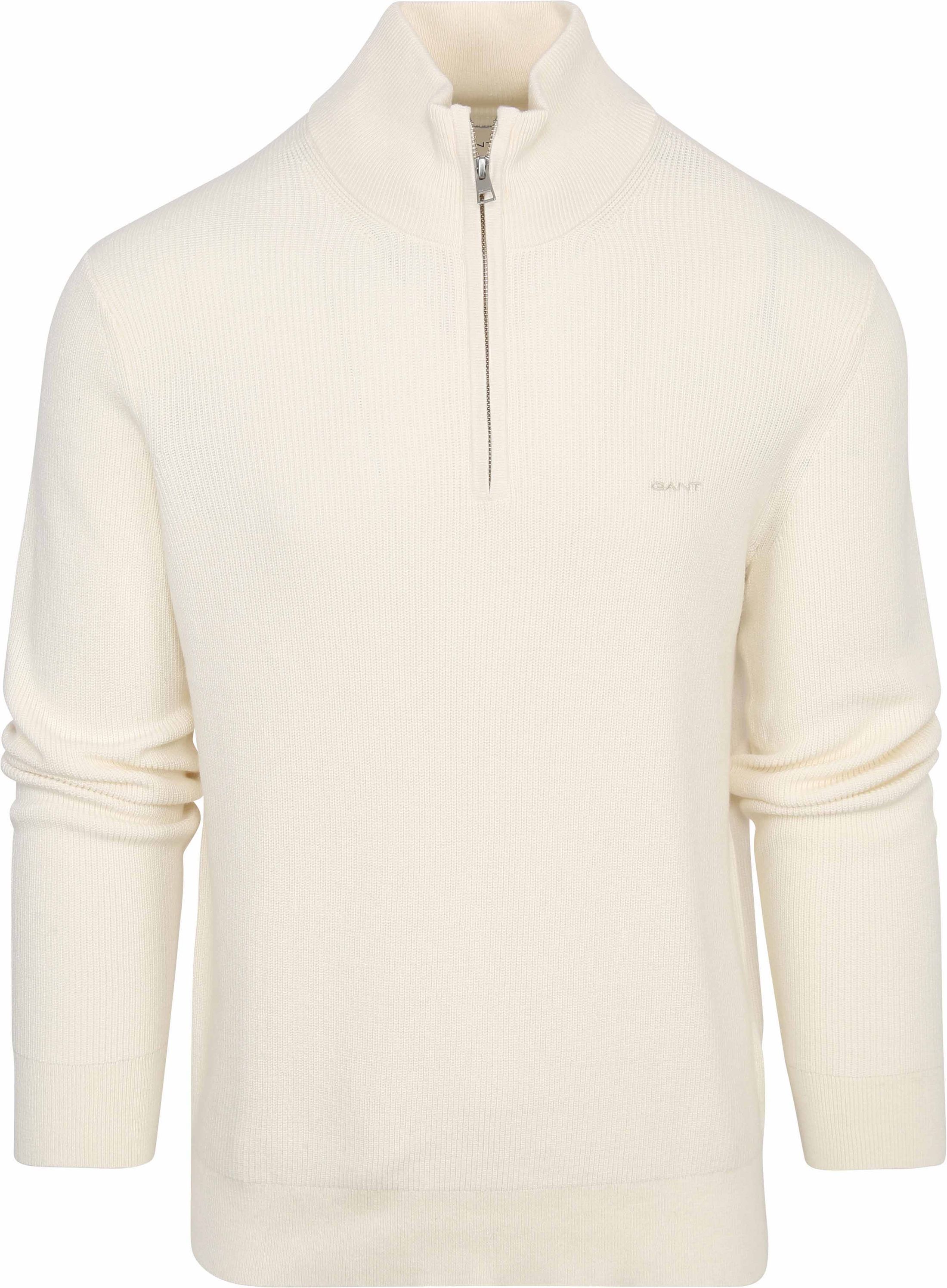 Gant Halfzip Pullover Wool Mix Ecru 8050171-130 order online