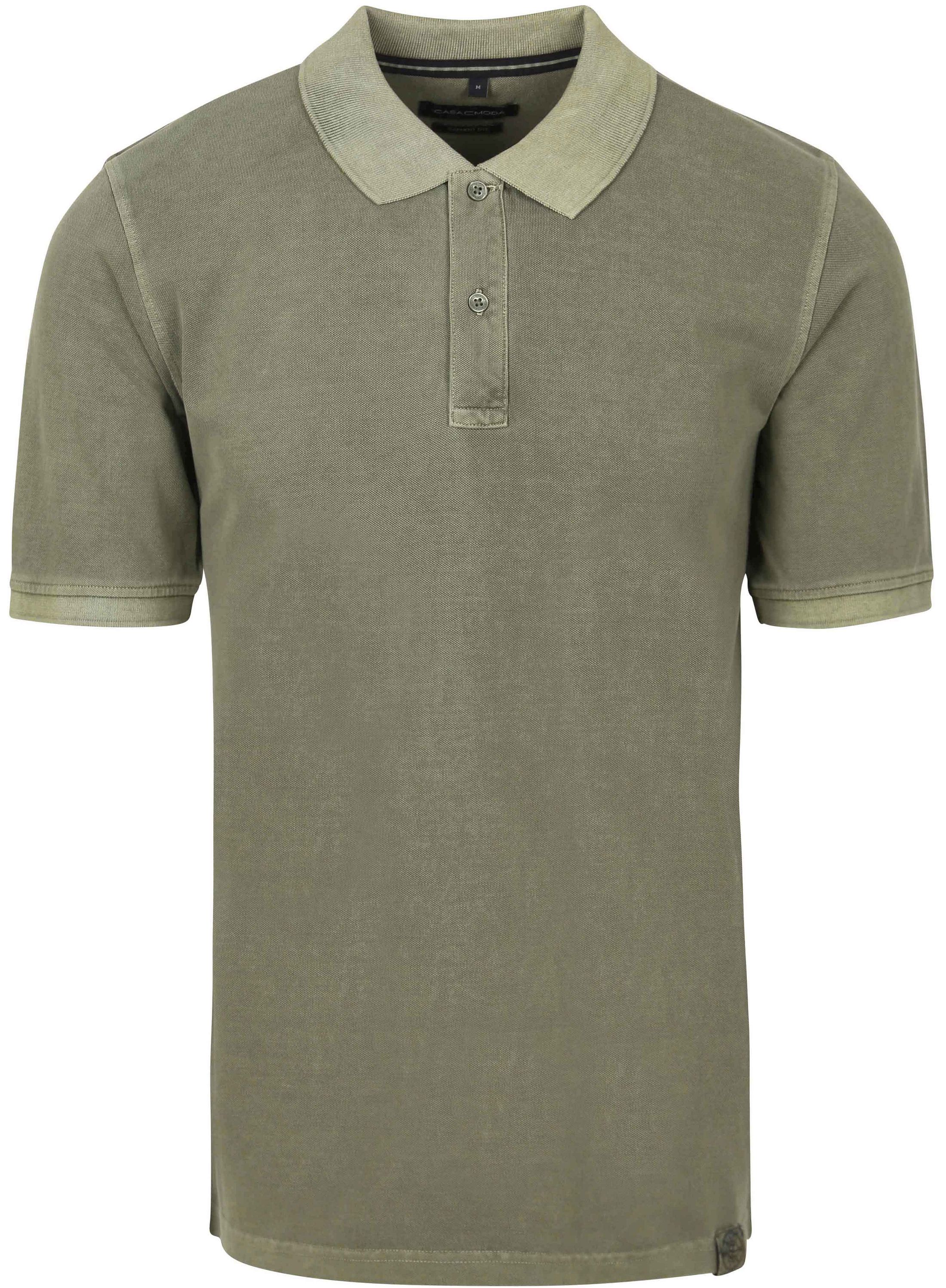 Casa Moda Polo Shirt Piqué Garment Dye Olive Green order online | 954438100-336 | Suitable Lithuania